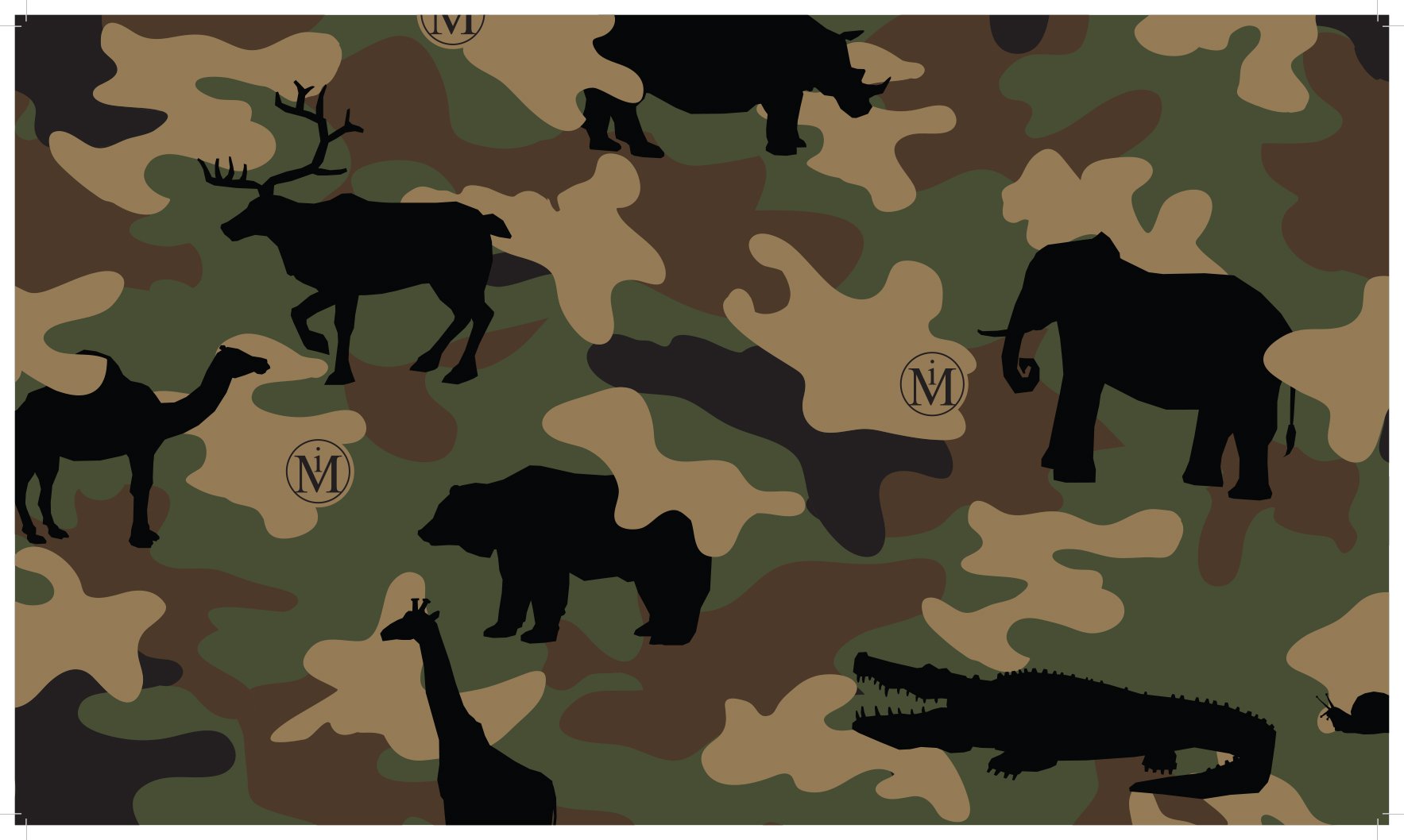 CAMOUFLAGE SILK SCARF