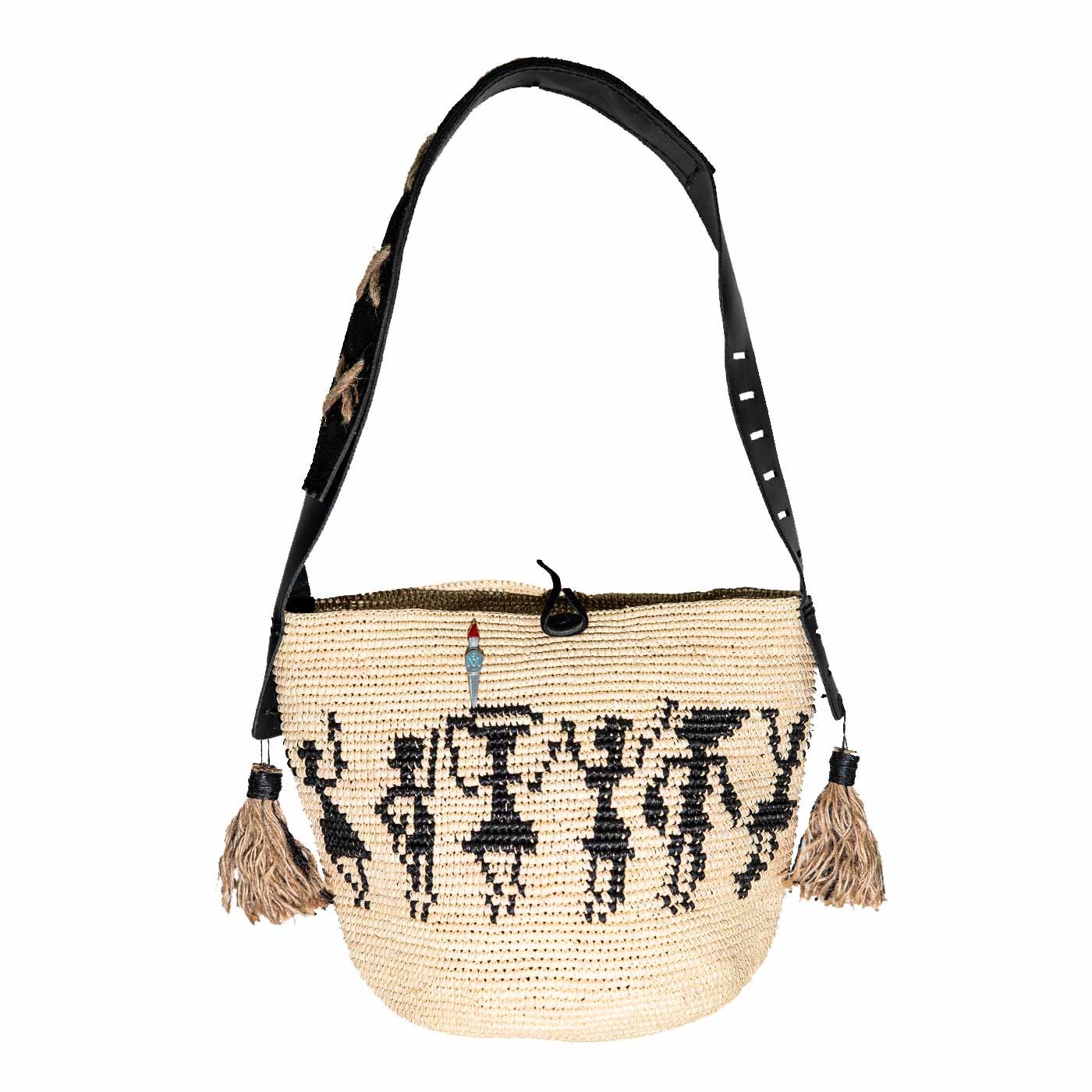 AFRICAN FIGURES SMALL BAG