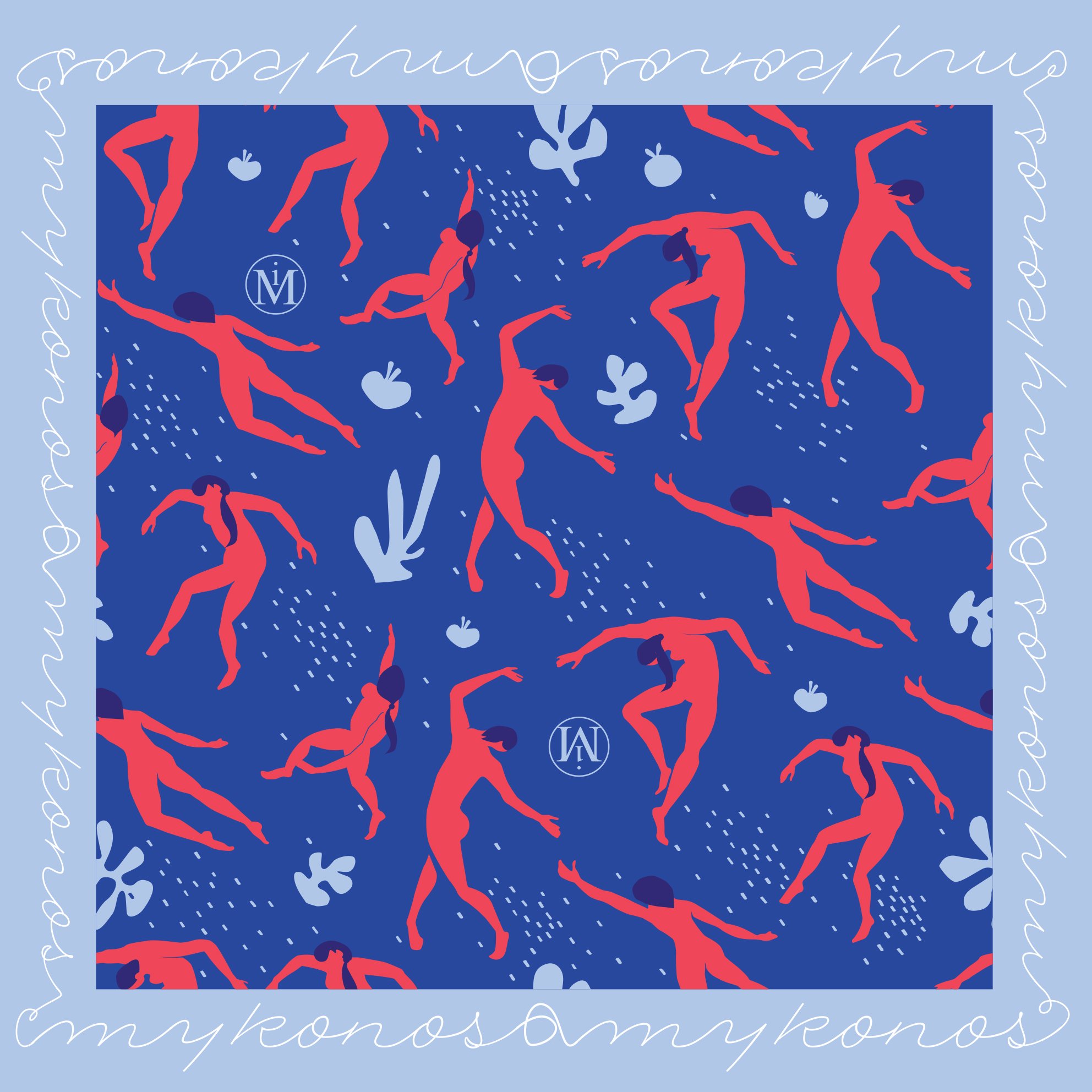 SWIMMERS SHEER SILK SCARF