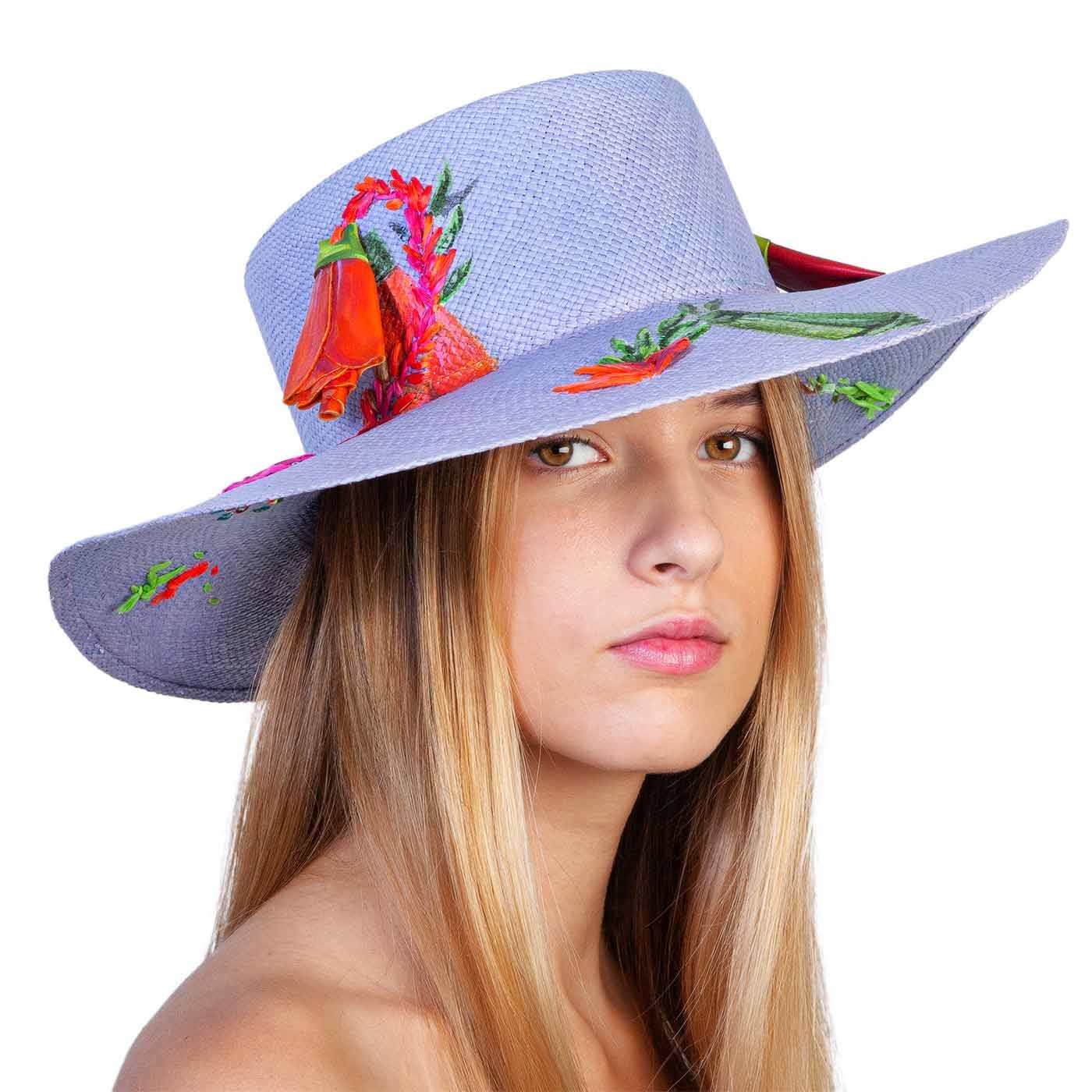 LEATHER TULIPS HAT SIDE
