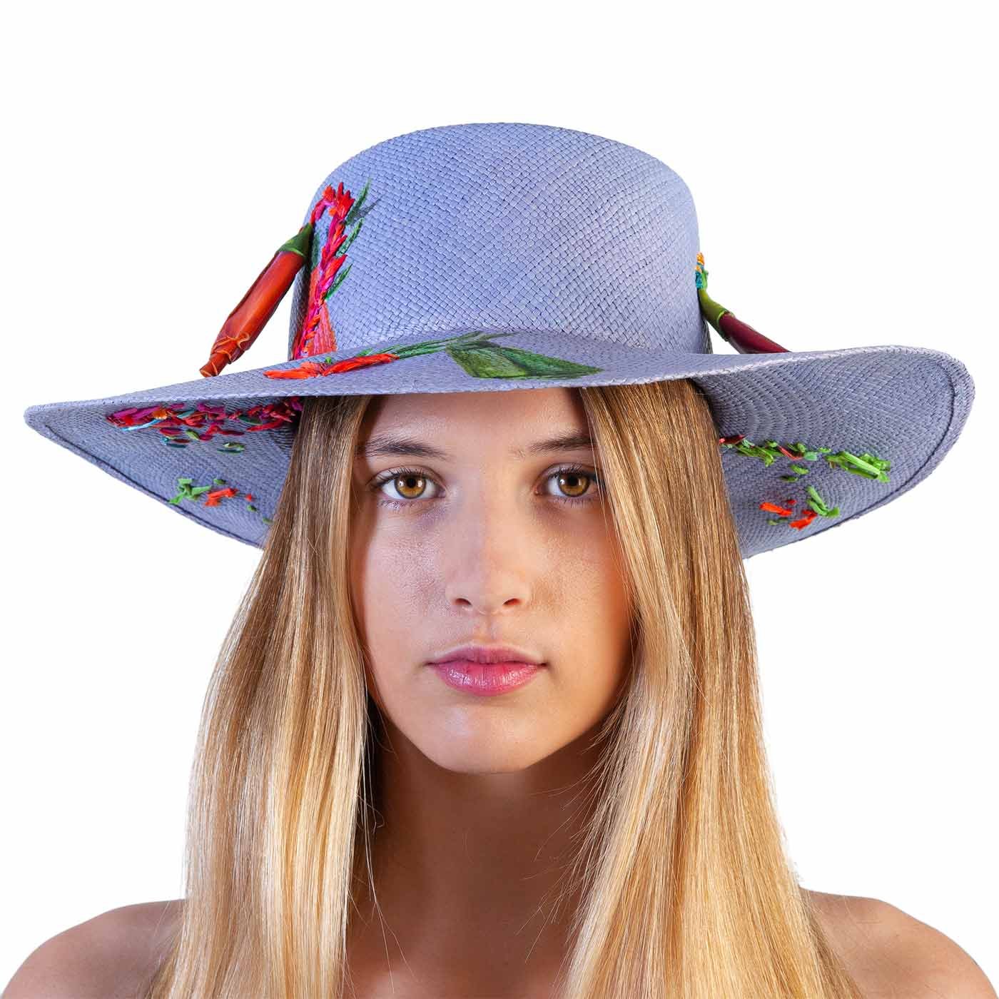 LEATHER TULIPS HAT FRONT