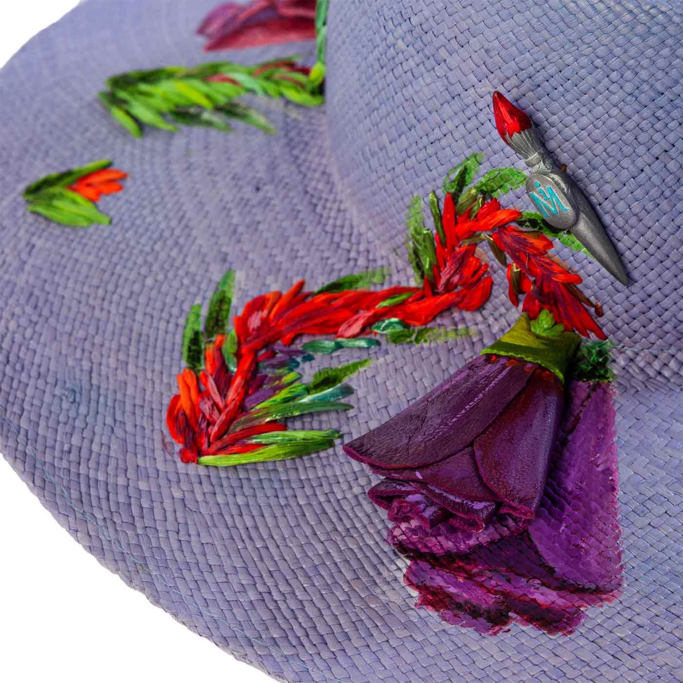 LEATHER TULIPS HAT DETAIL