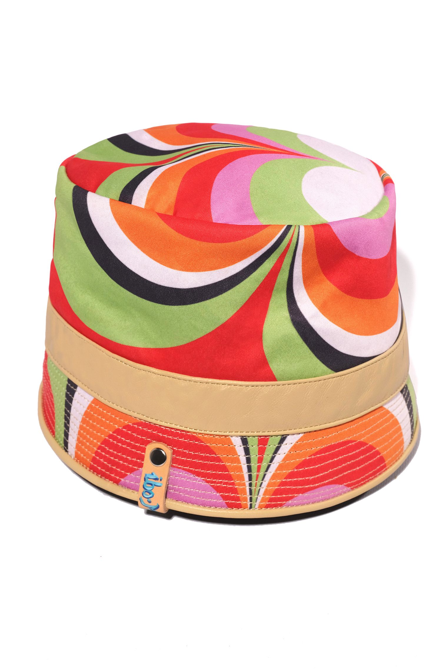 60's spring flower bucket hat