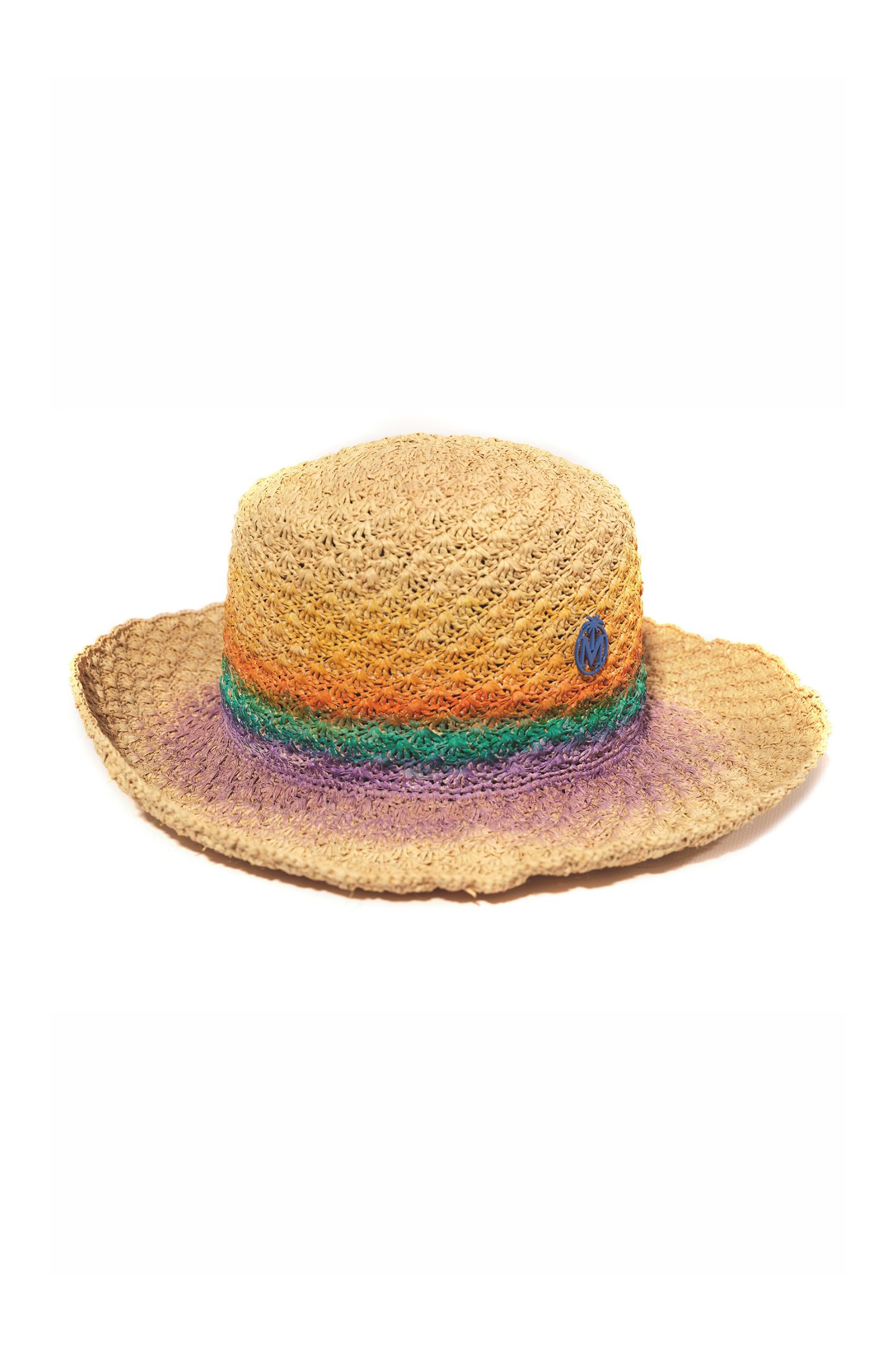 Tie dye stripes Panama crochet hat