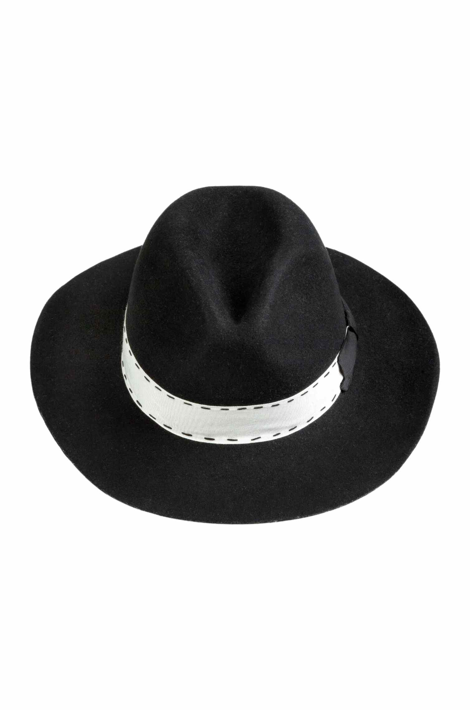 BLACK SHADOW WOOL HAT