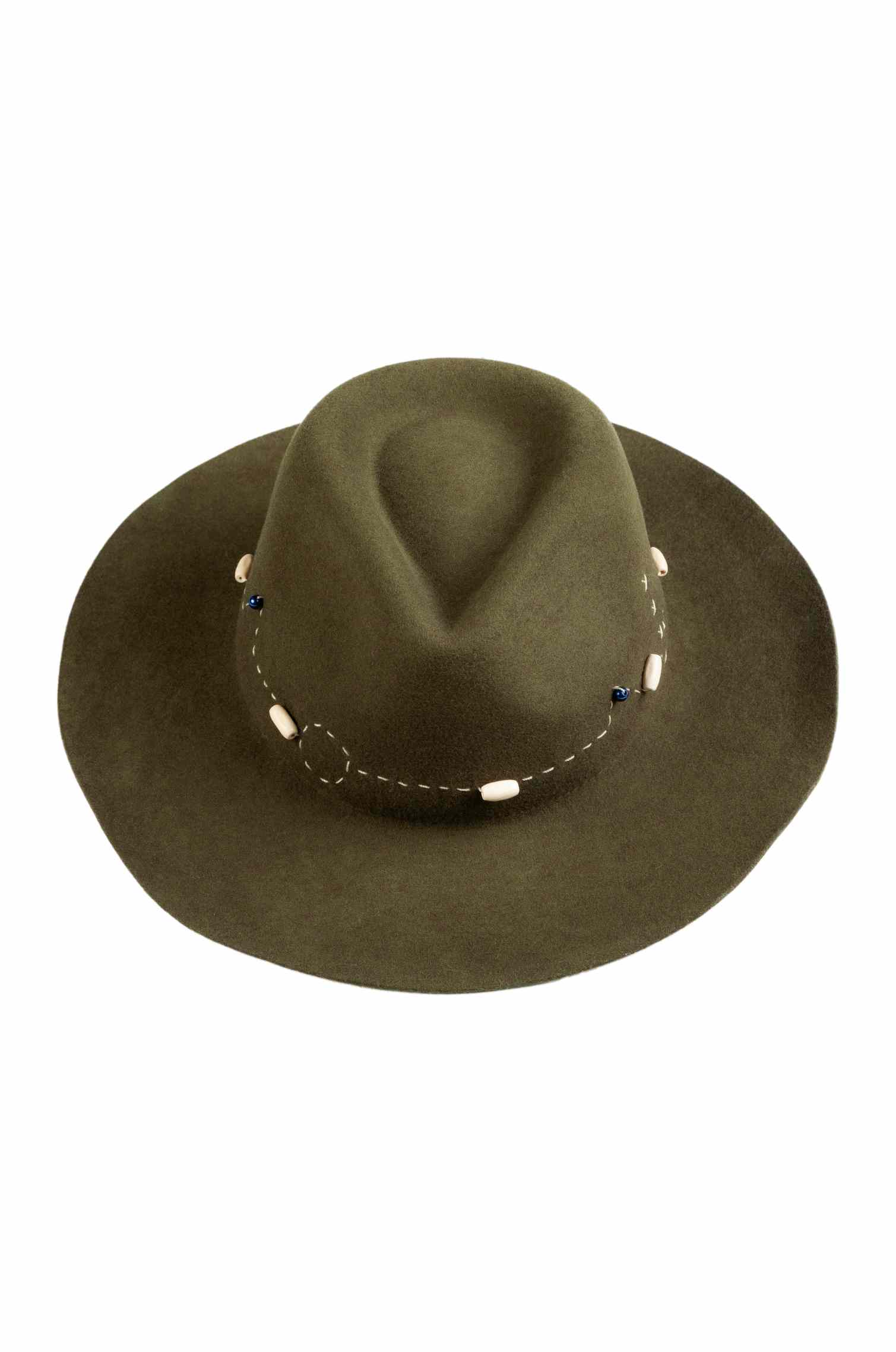 OLIVE WOOL HAT