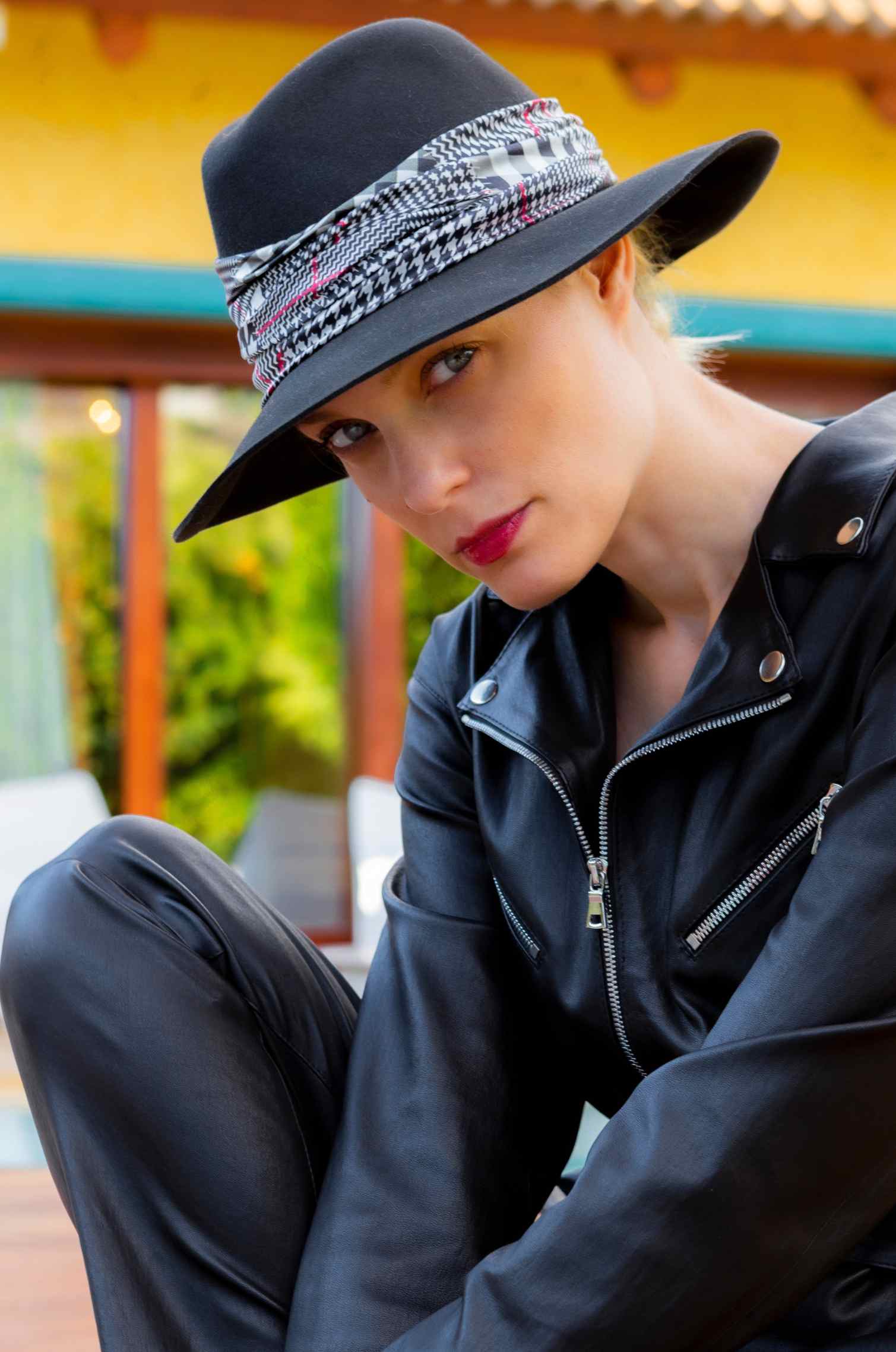 MULTI CHECKS SILK HAT