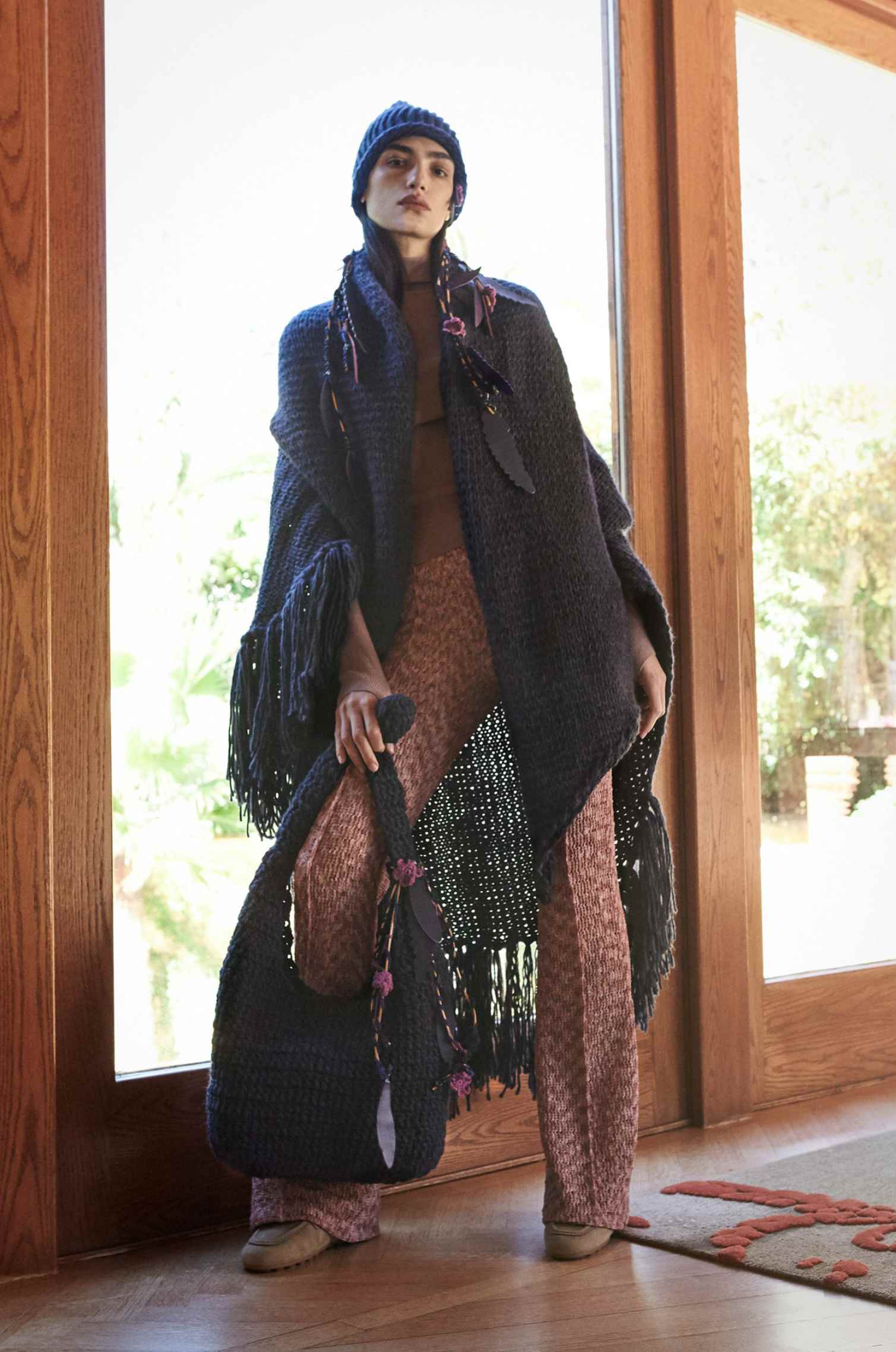 Handknitted Blue Shawl