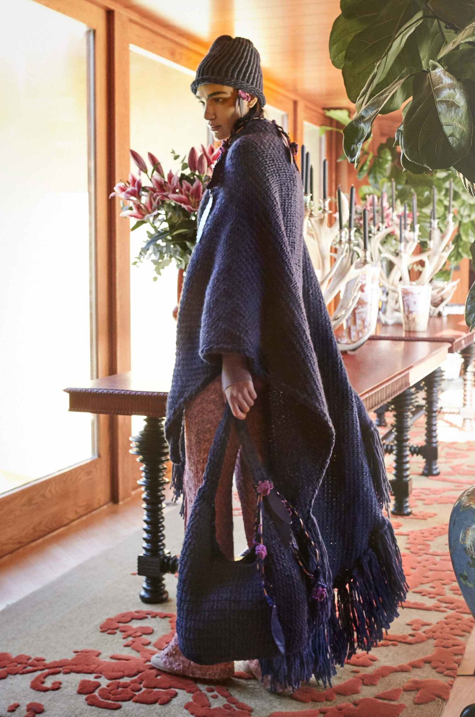 Handknitted Blue Shawl