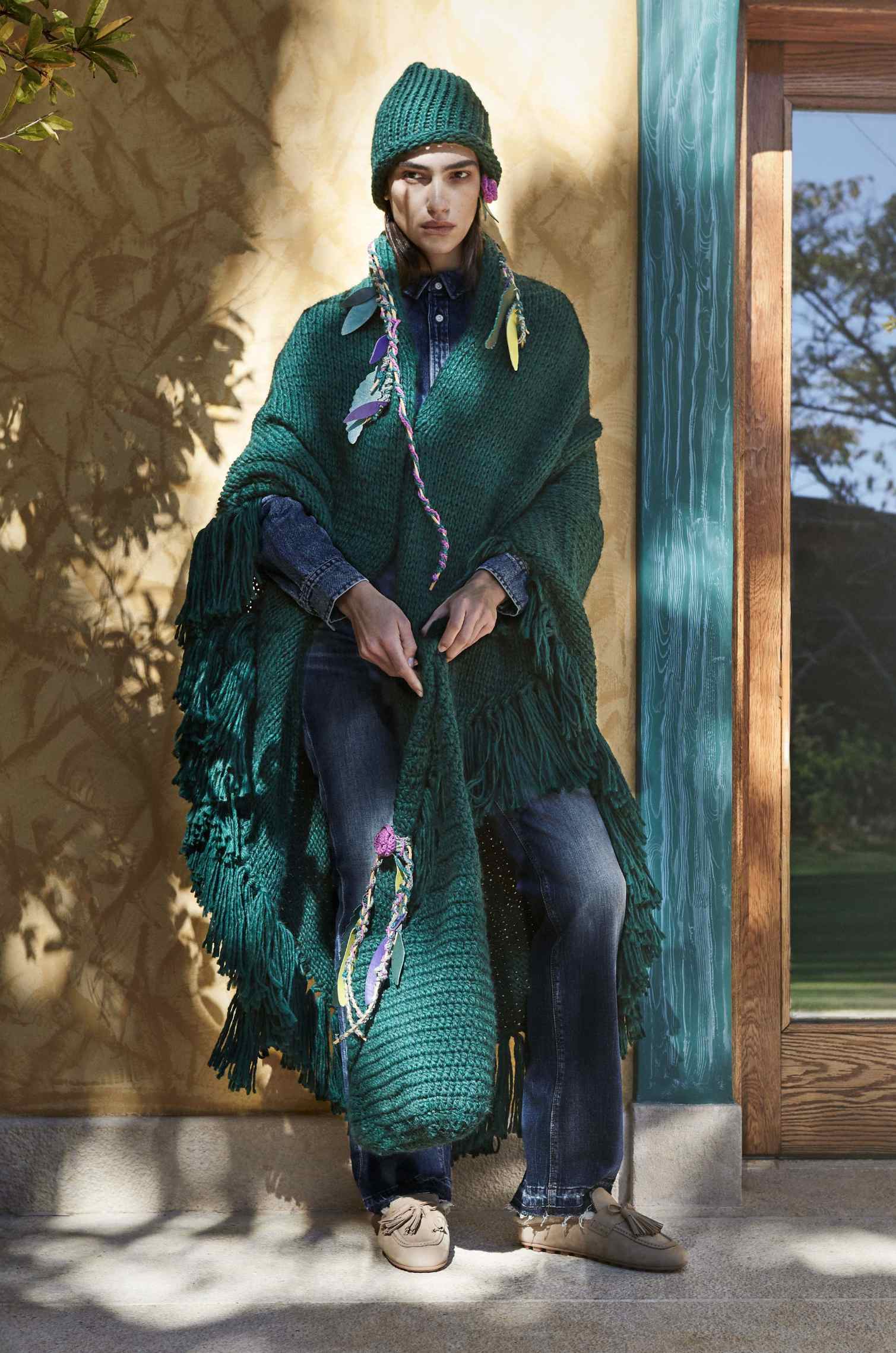 Handknitted Green Shawl