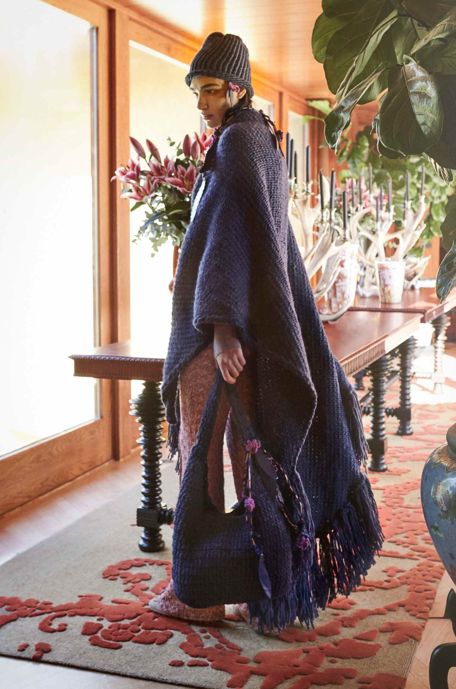 Handknitted Blue Shawl