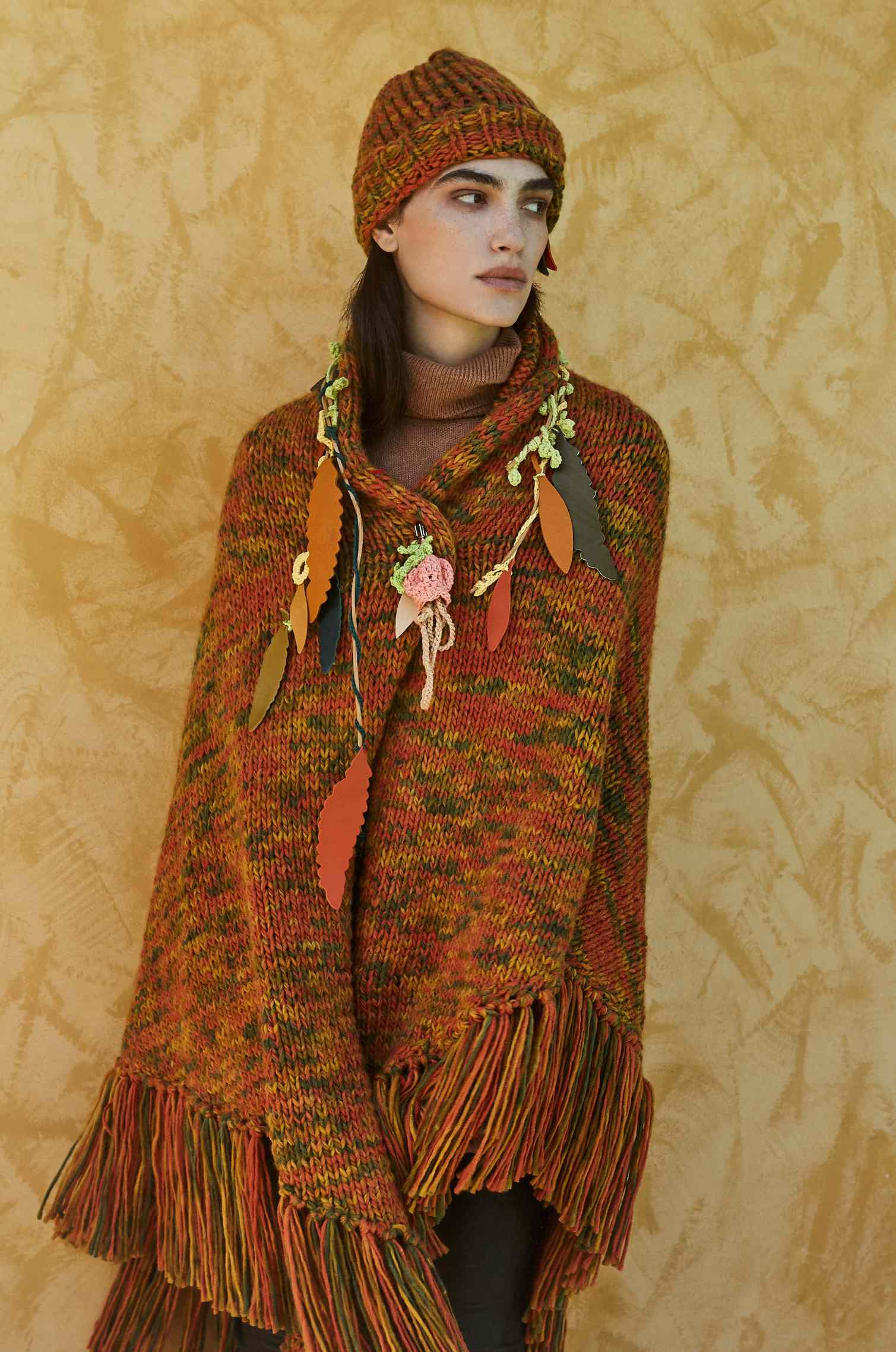 Handknitted Autumn  Shawl