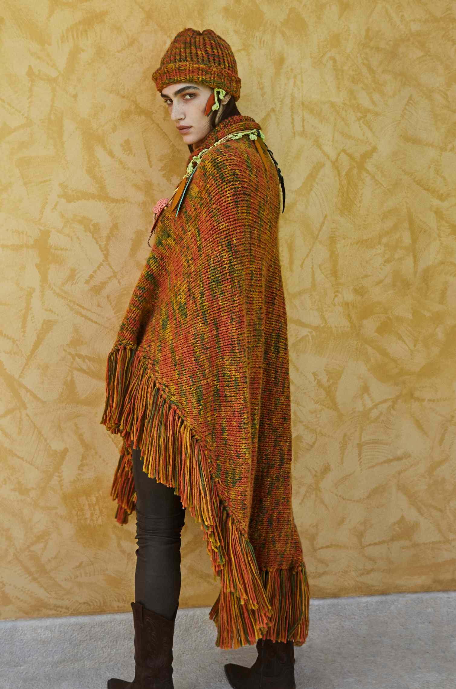 Handknitted Autumn  Shawl