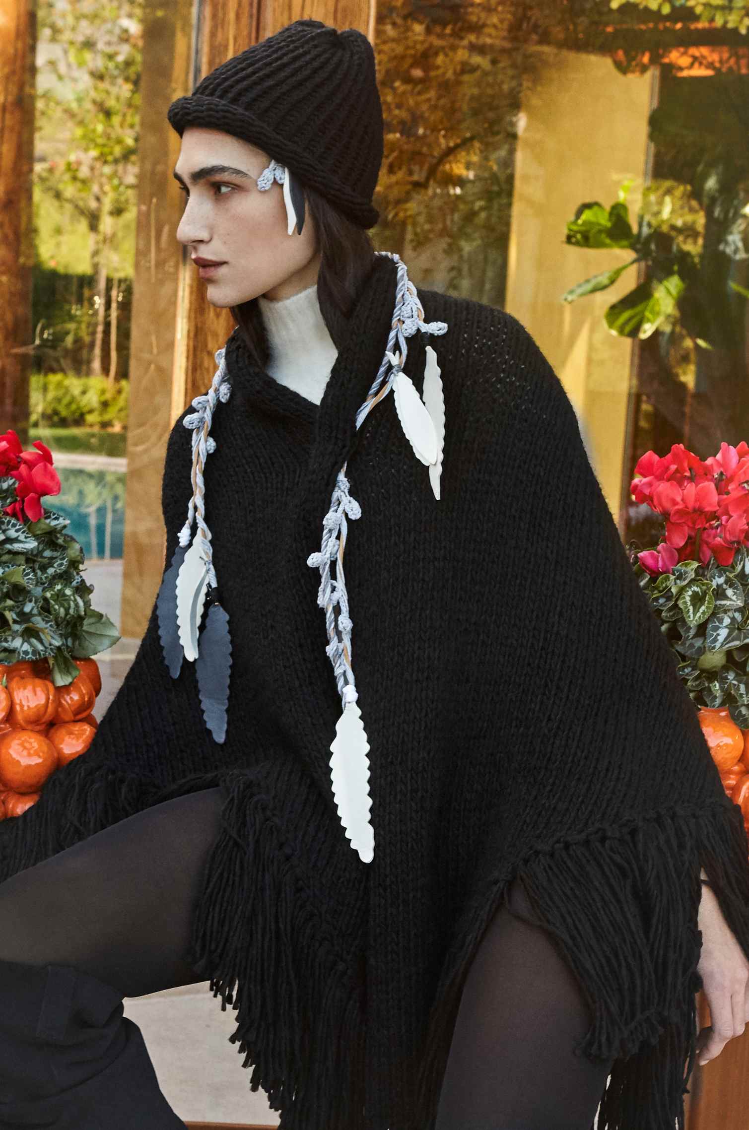 Handknitted Black Shawl