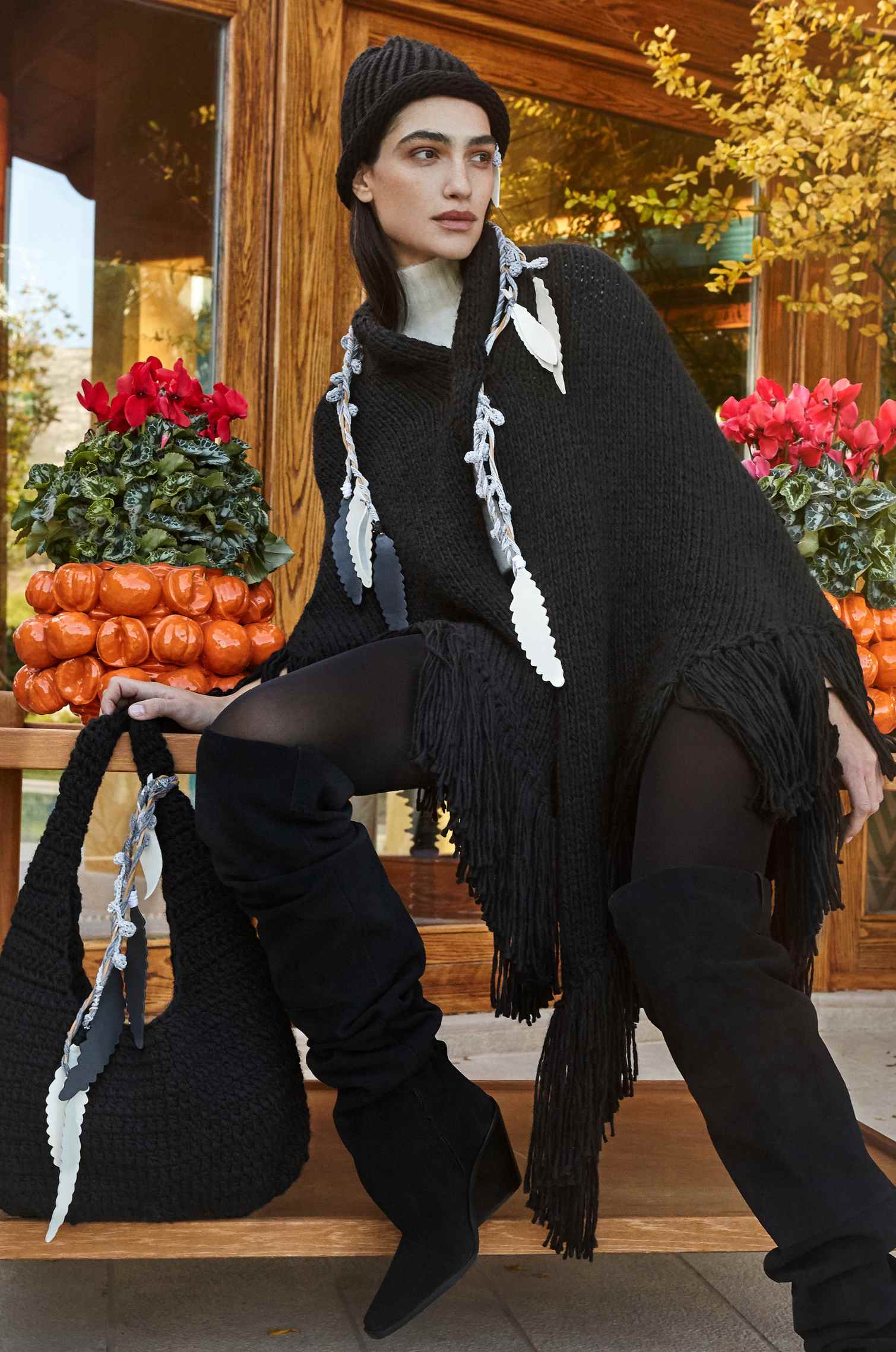 Handknitted Black Bag