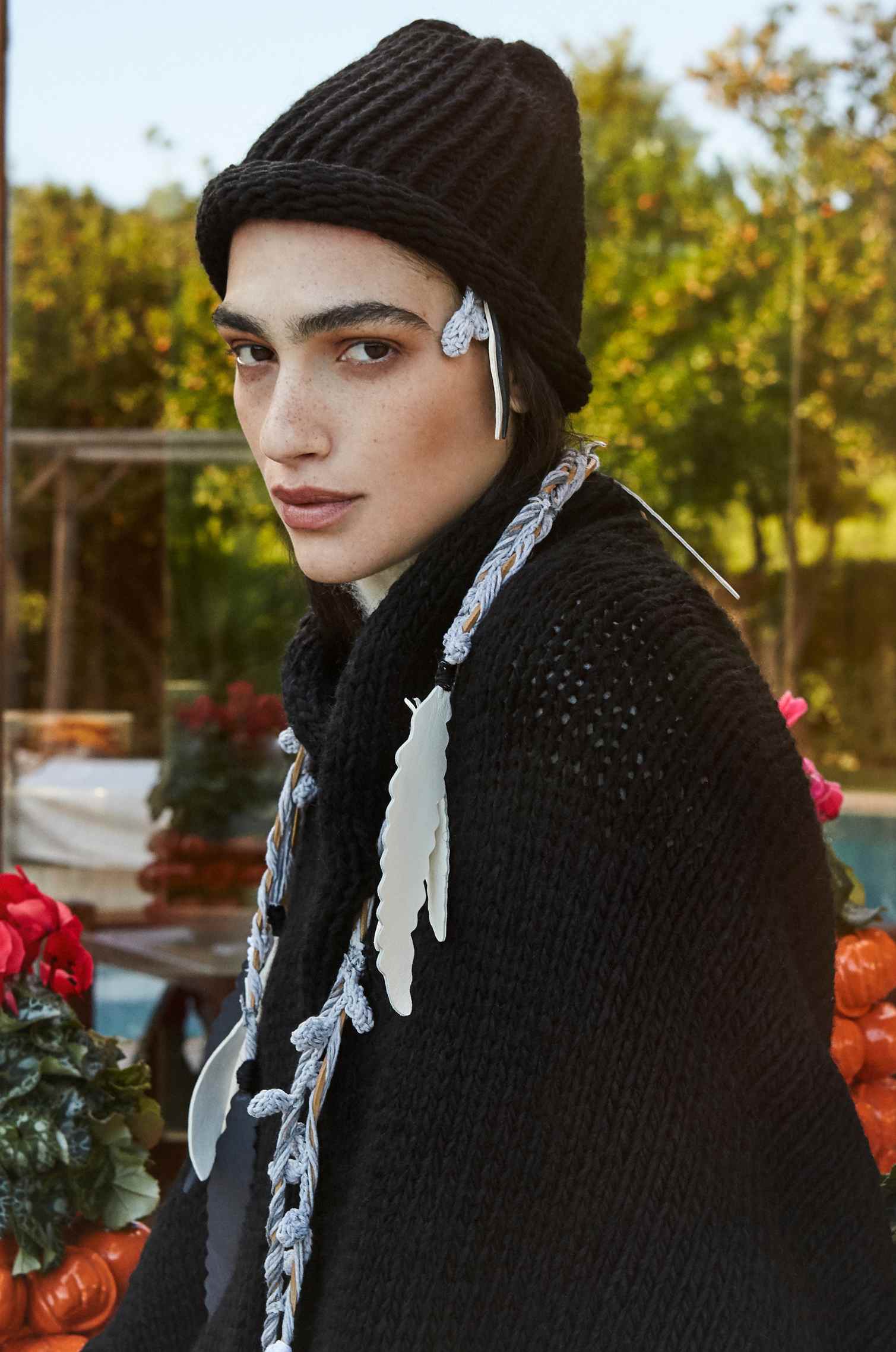 Handknitted Black Beanie