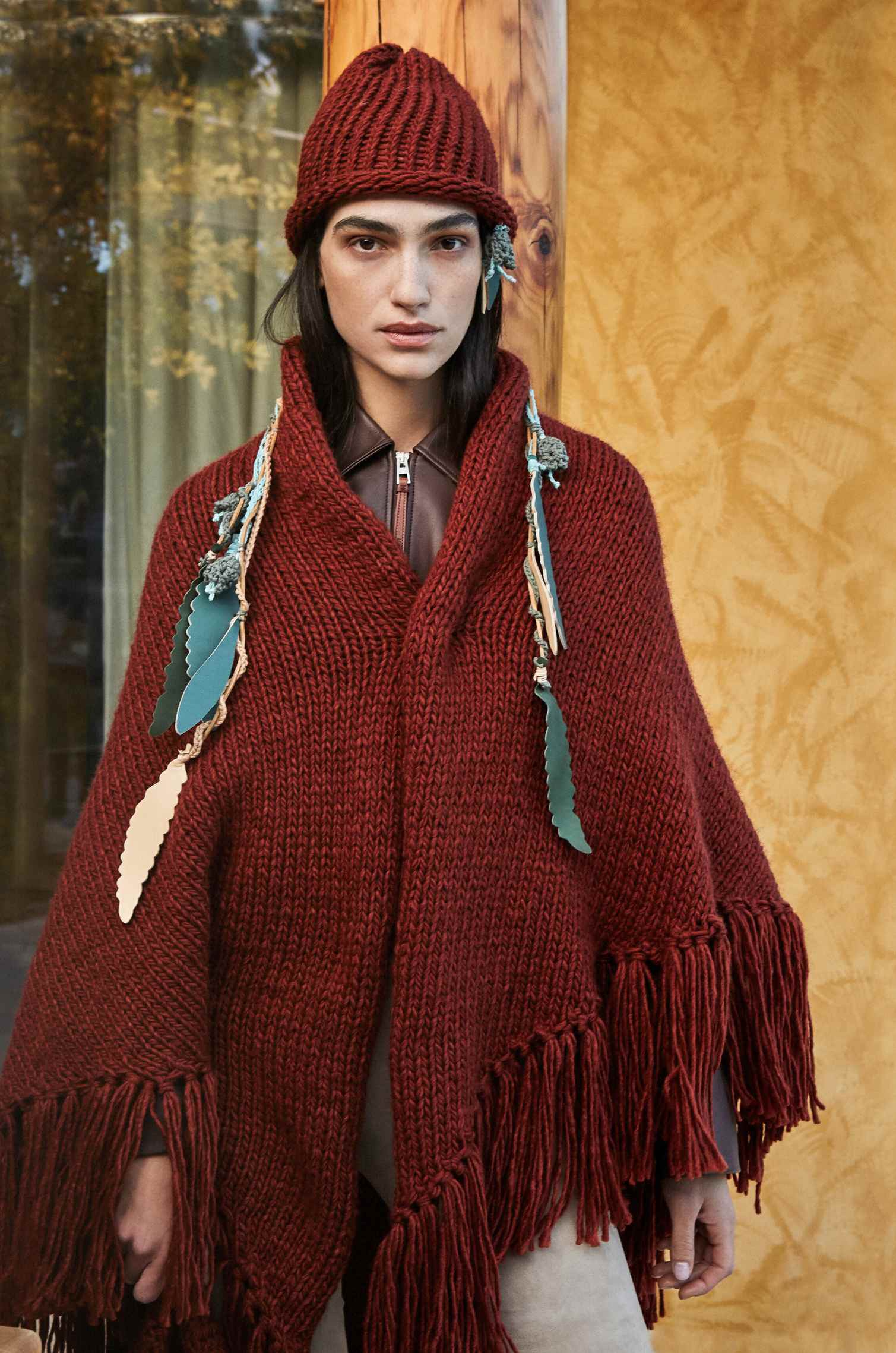 Handknitted Brown Shawl