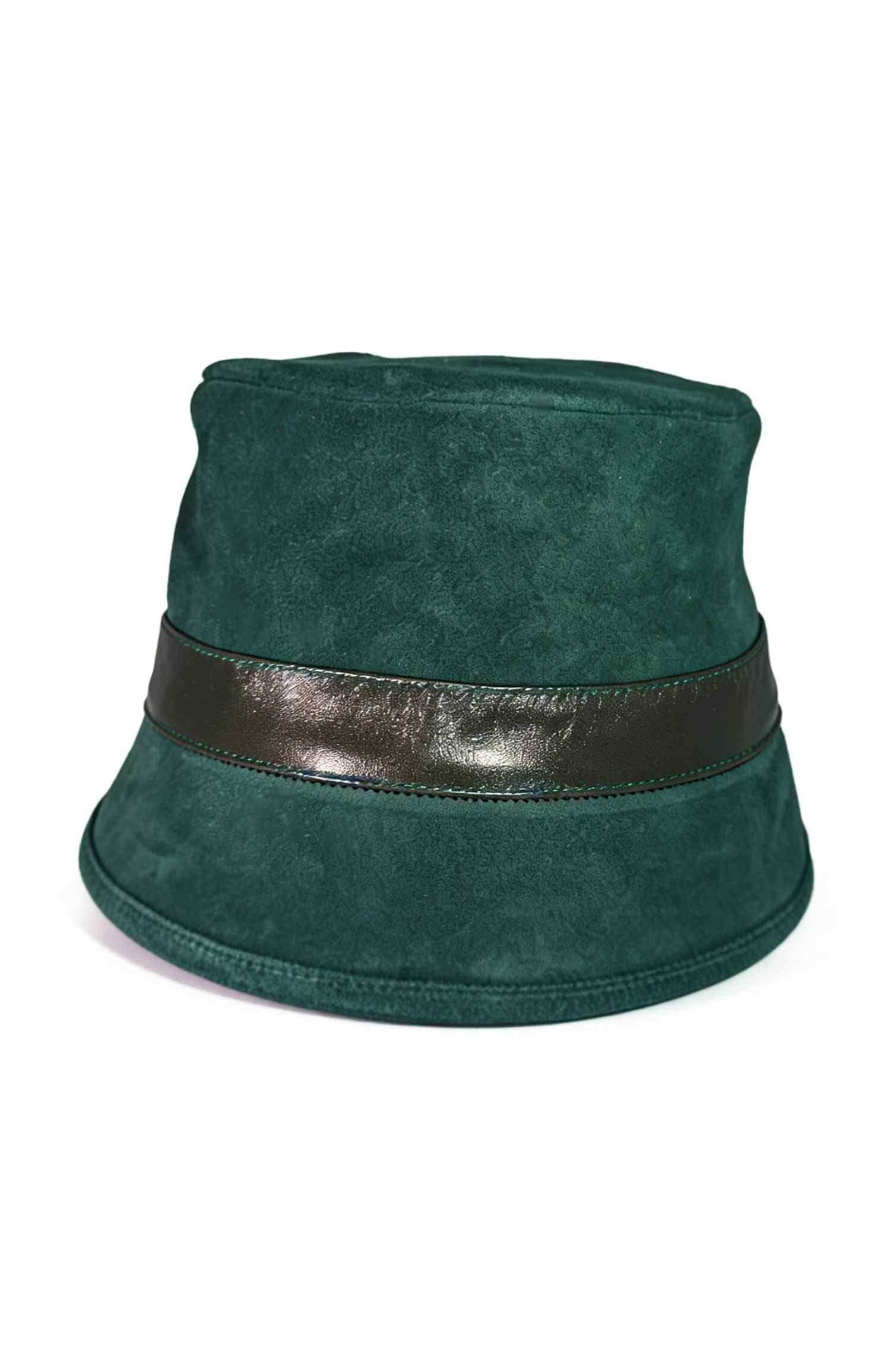 Bucket Green Suede  Hat