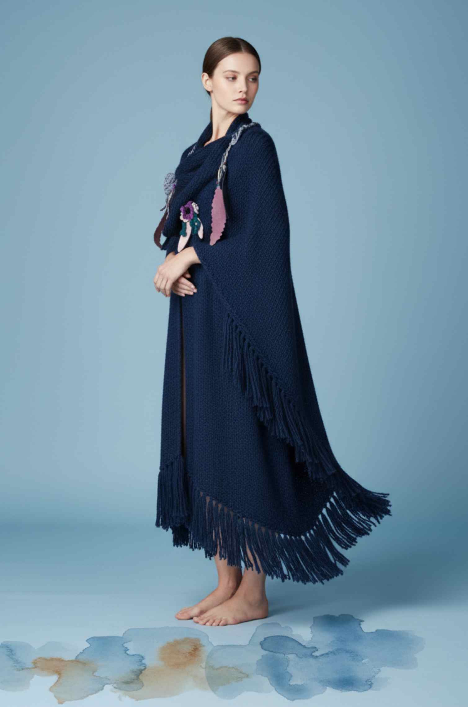 Handknitted Blue Shawl