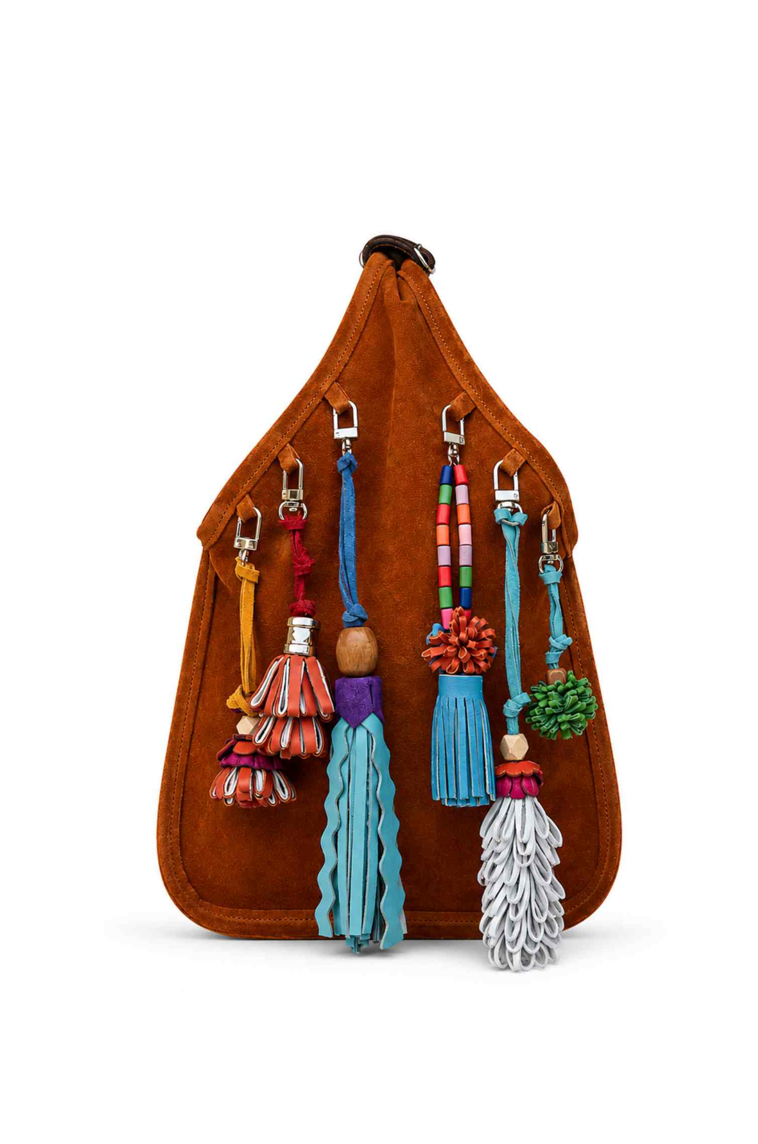 Charm Camel Suede Bag