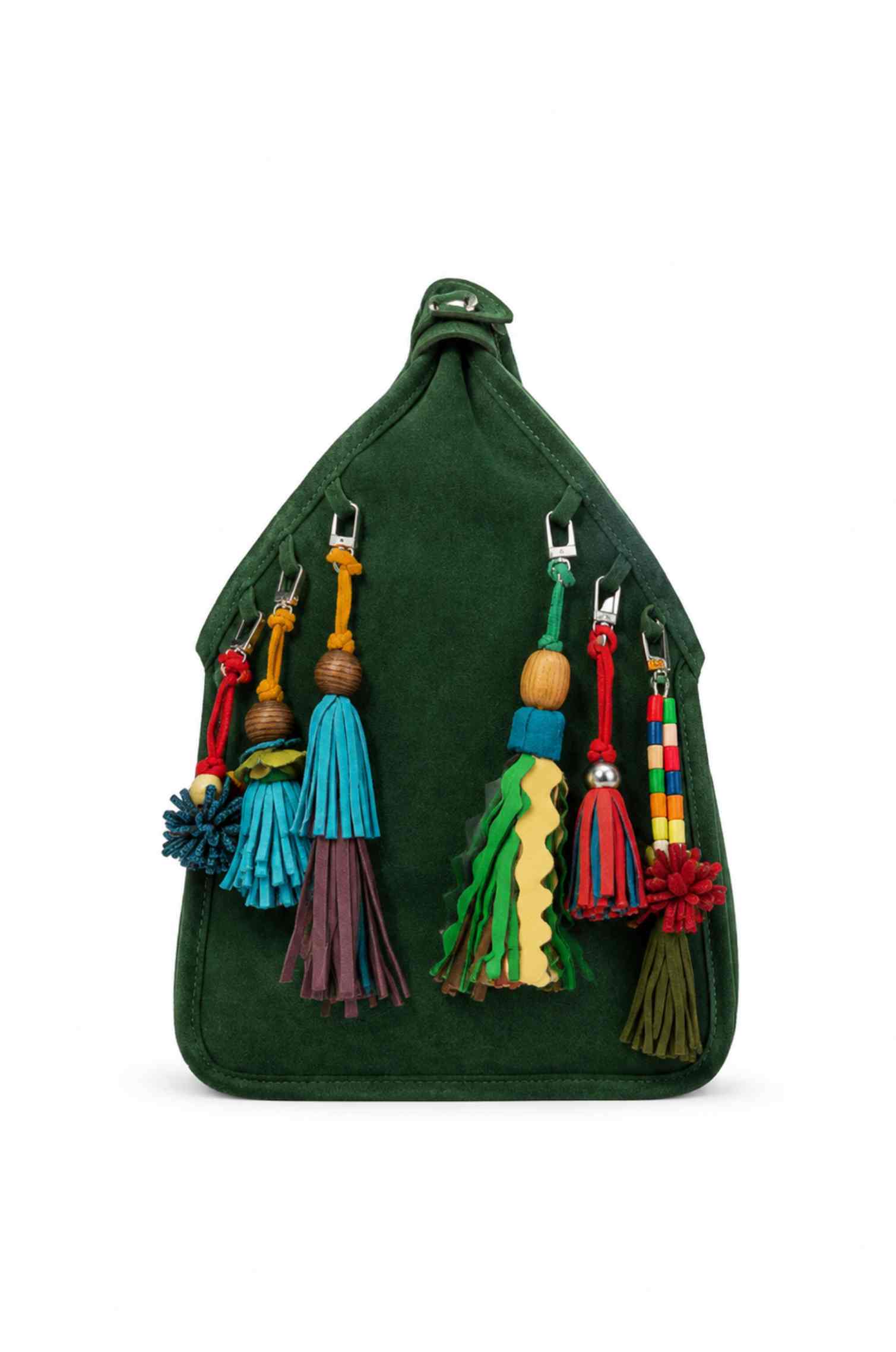Charm Green Suede Bag