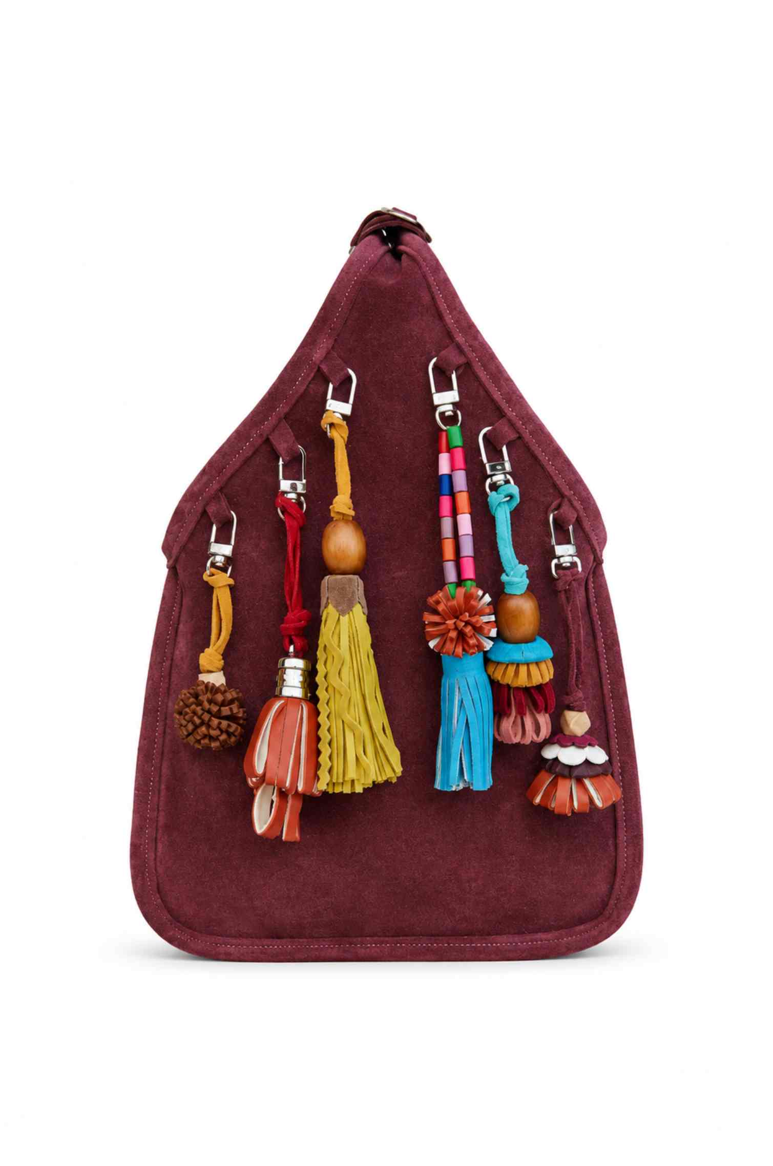 Charm Dusty Rose Suede Bag