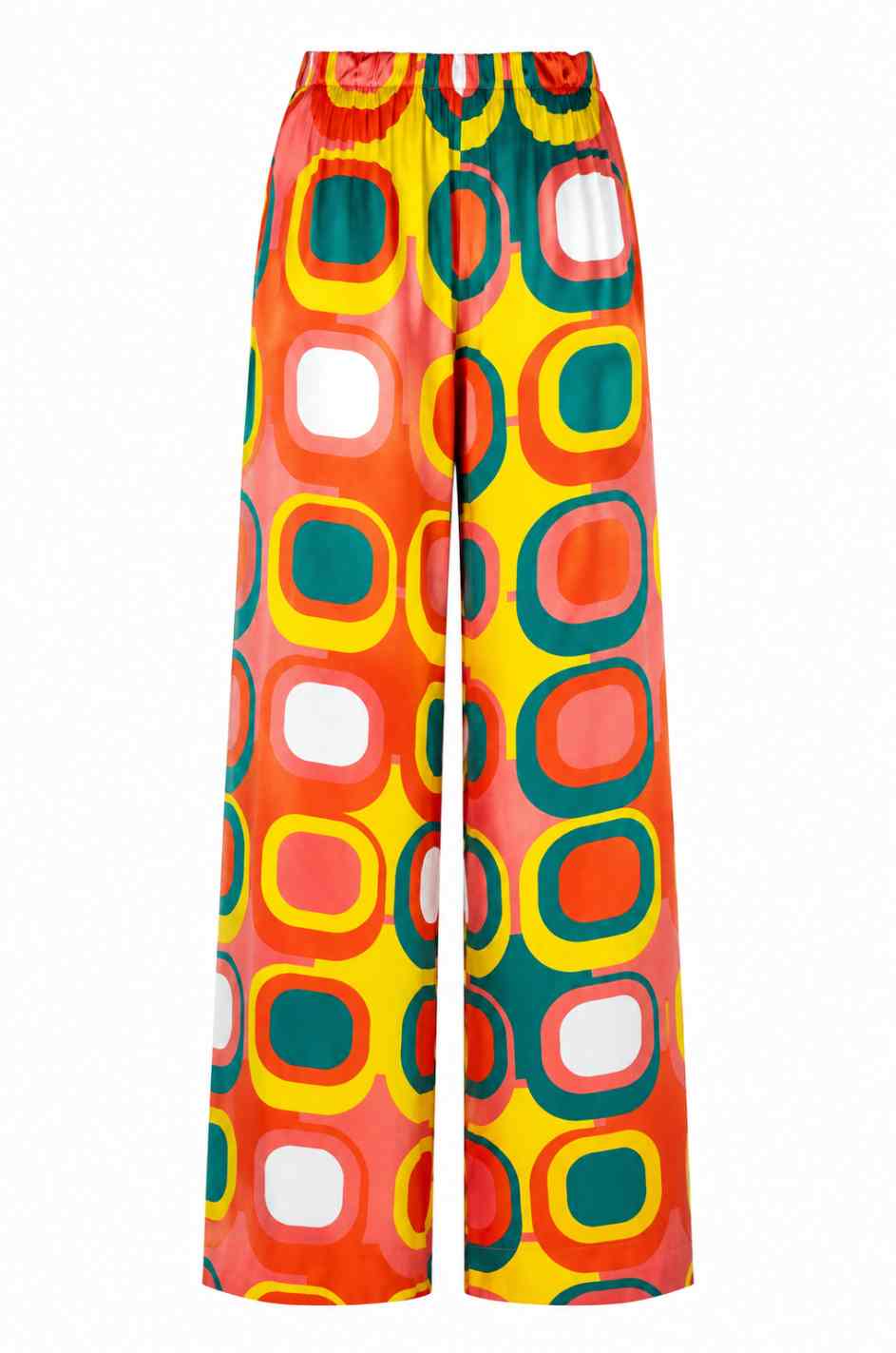 Retro silk trousers