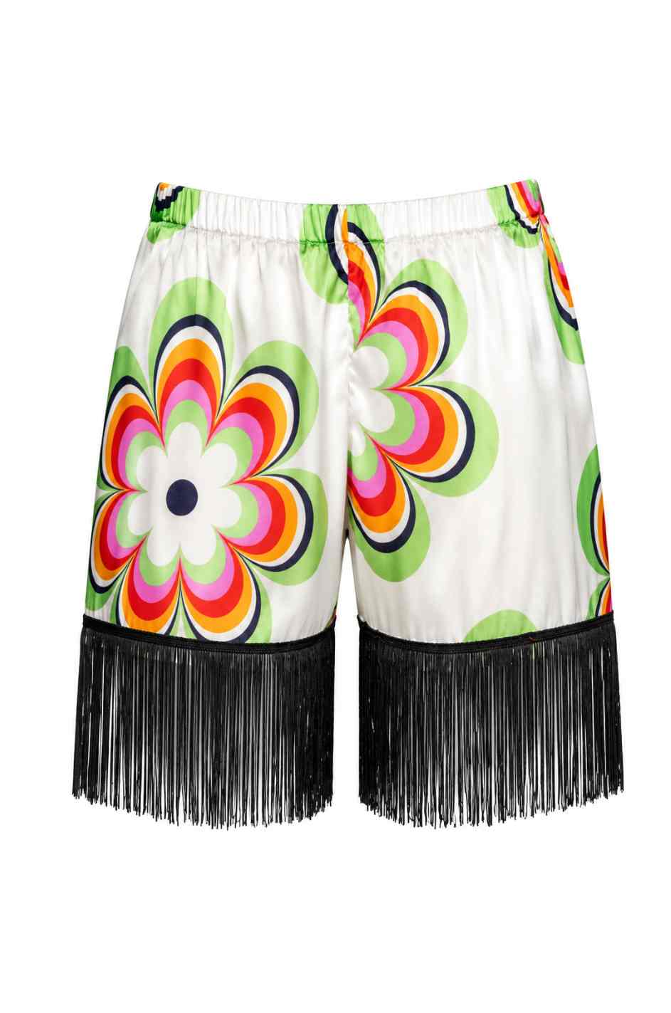 60's spring flower silk shorts