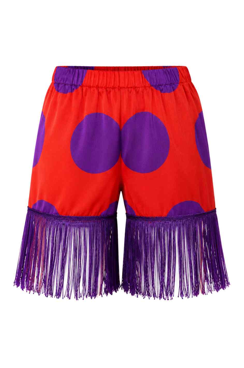 Spot in purple 60’s silk shorts