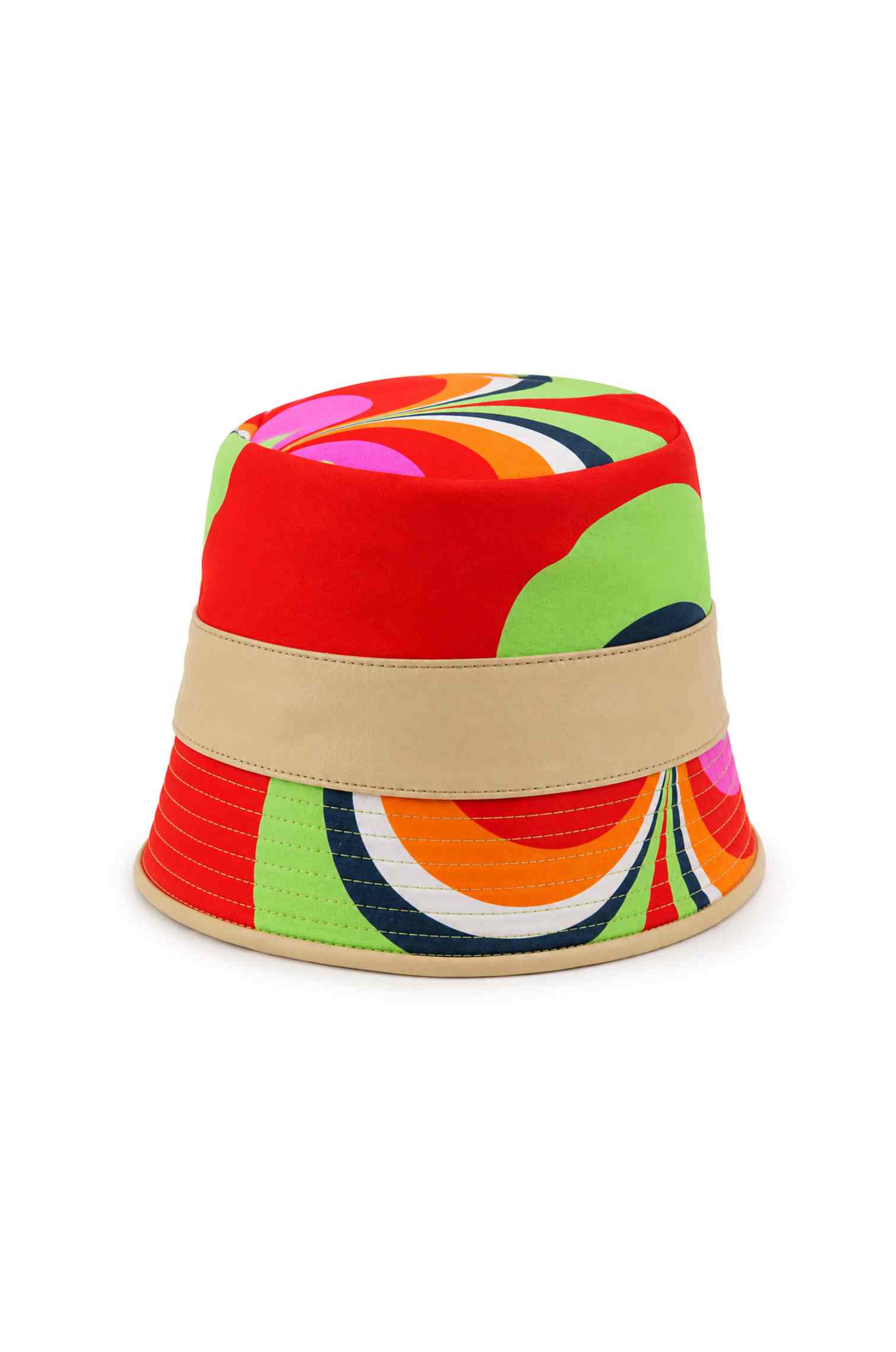 60's spring flower bucket hat