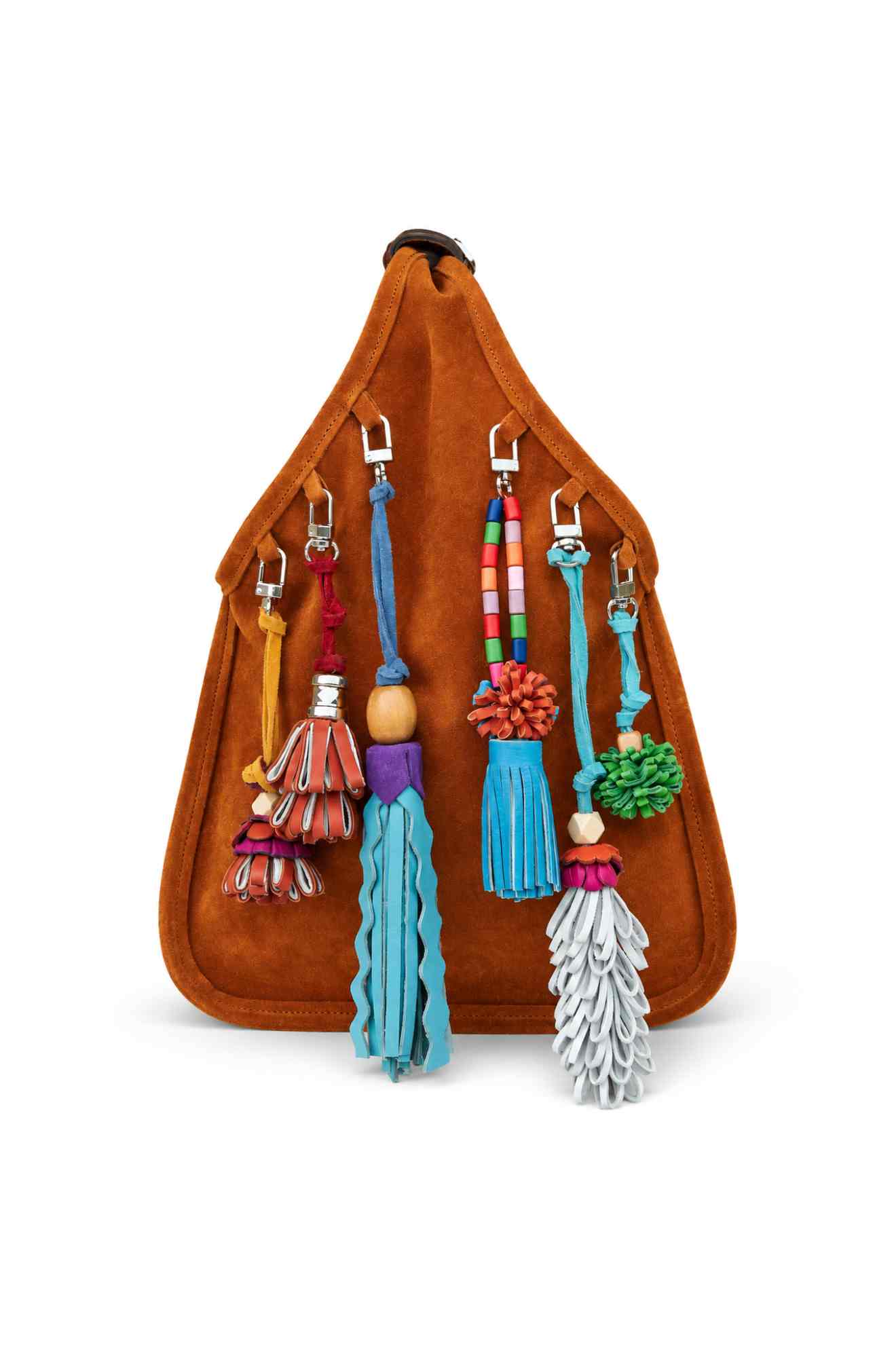 Charm Camel Suede Bag