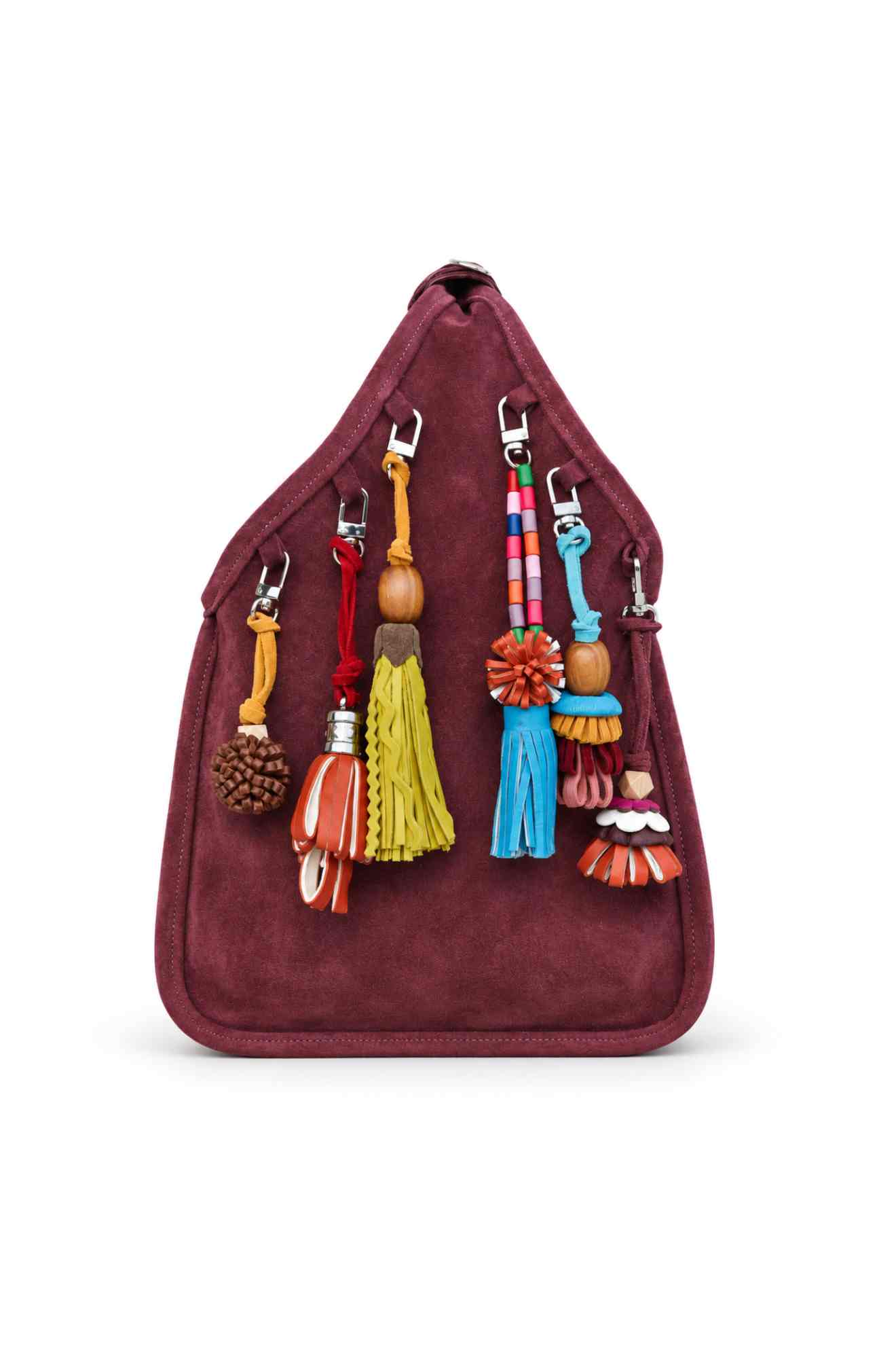 Charm Dusty Rose Suede Bag