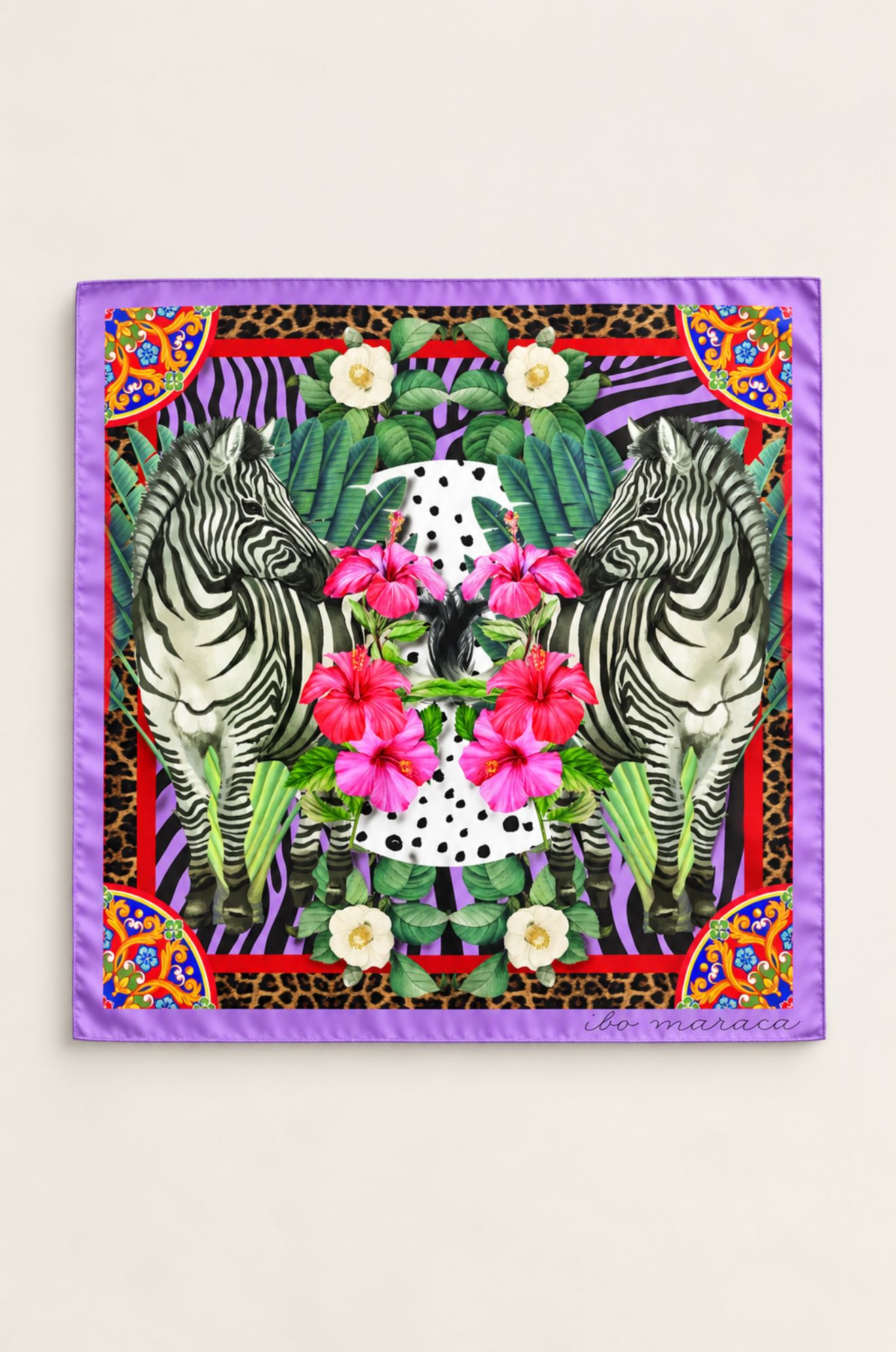 ZEBRA TWILL SILK SCARF