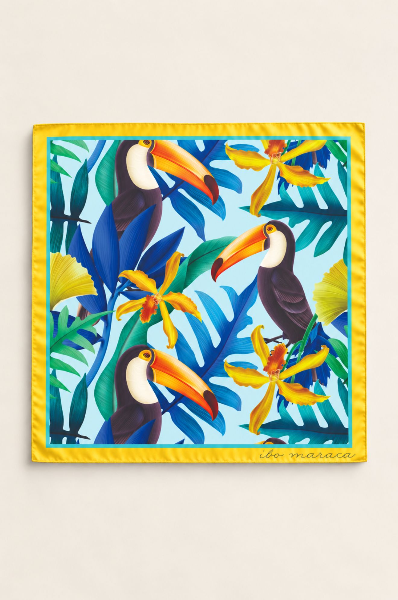 TOUCAN TWILL SILK SCARF