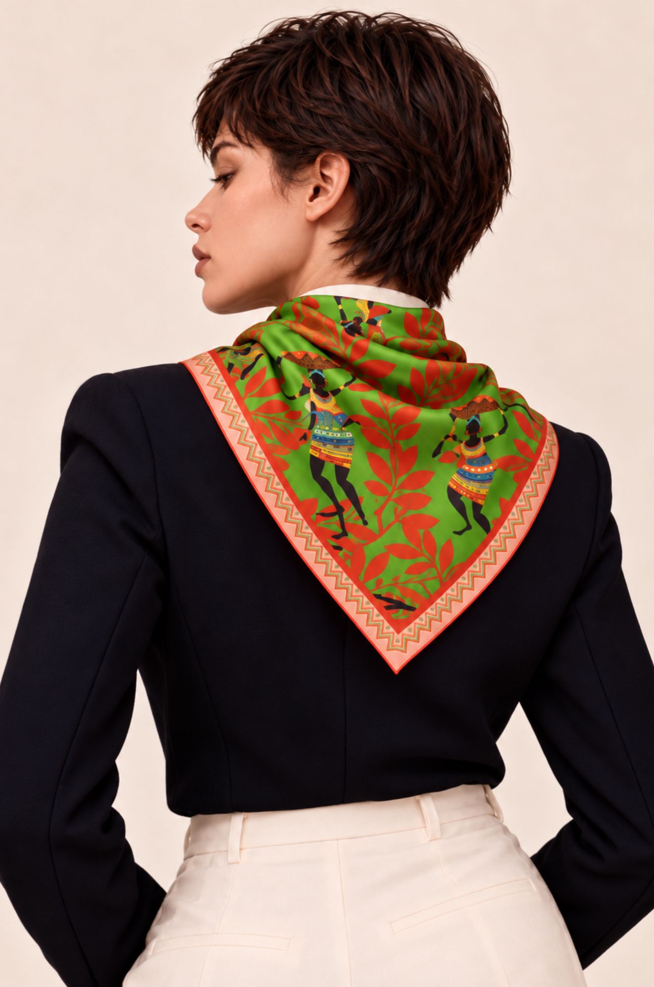 AFRICAN LADIES TWILL SILK SCARF