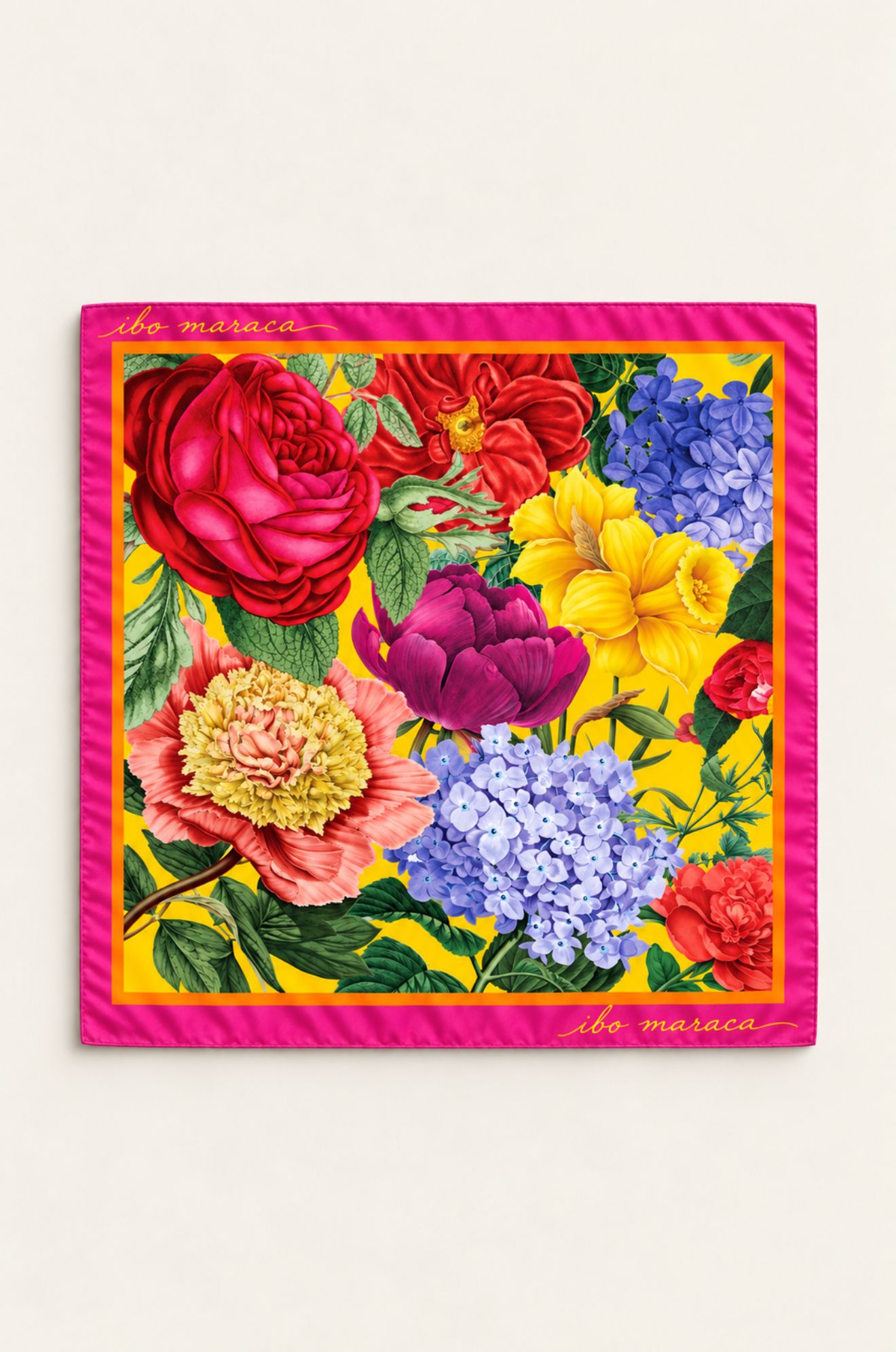BLOSSOM FLOWERS TWILL SILK SCARF