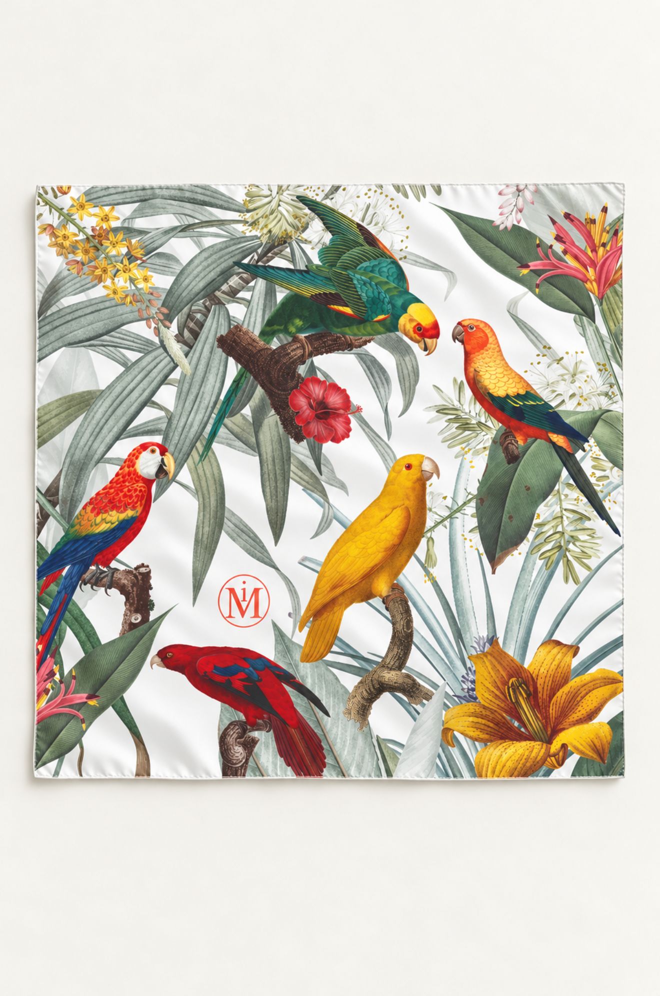 PARROTS SILK SCARF