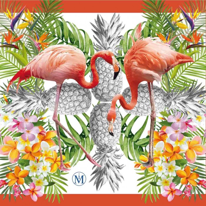 FLAMINGO SILK SCARF