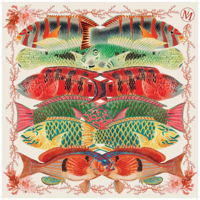 HAPPY FISHES SILK SCARF