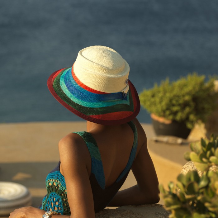 COLOR WAVES PANAMA HAT