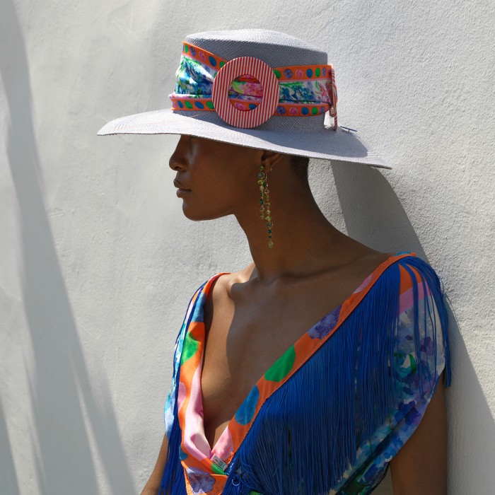 SUGAR FLOWER  PANAMA HAT