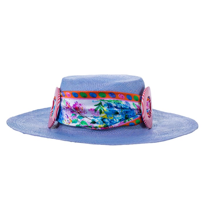 SUGAR FLOWER  PANAMA HAT