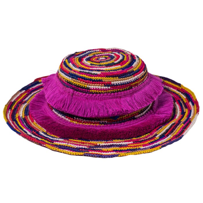 COLORFUL CAROUSEL PANAMA CROCHET HAT