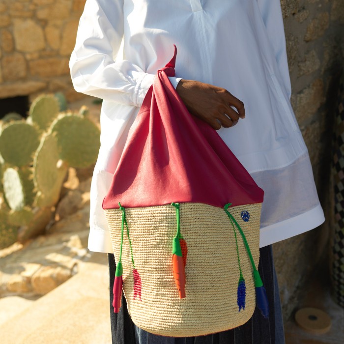 BELLS OF COLORS CROCHET PANAMA BAG