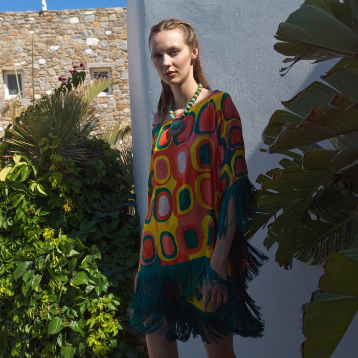 RETRO SILK PONCHO