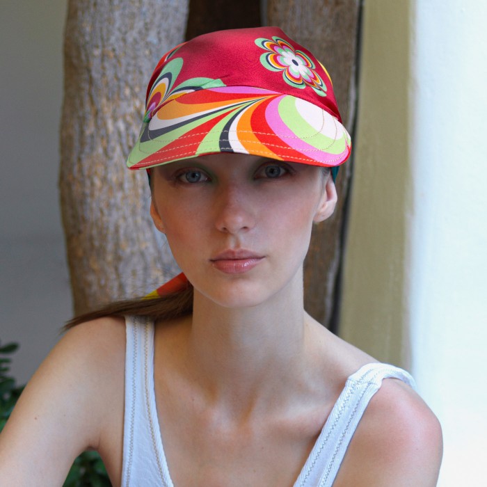 60's SPRING FLOWER SILK VISOR