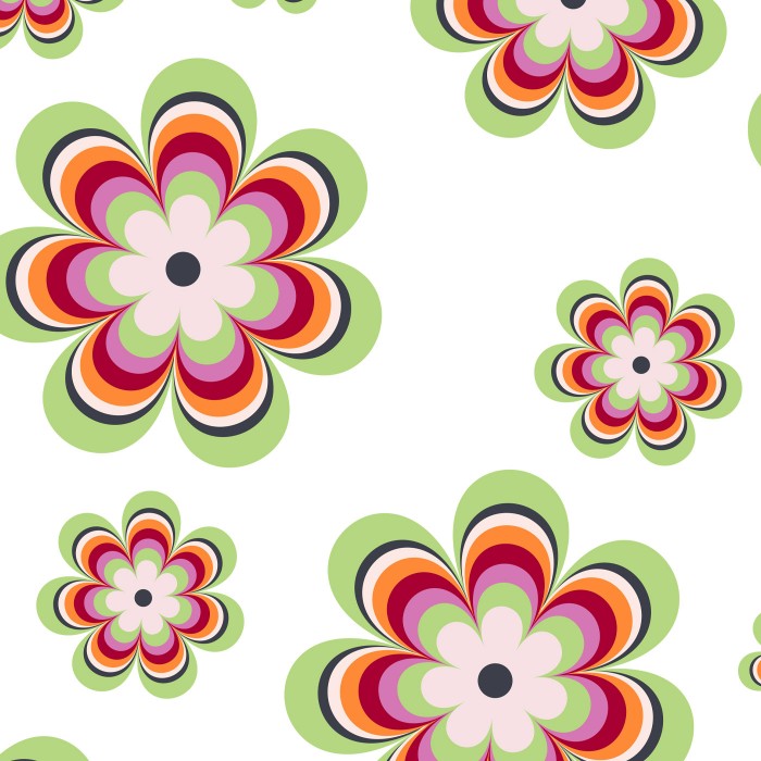 60's SPRING FLOWER SILK SHORTS