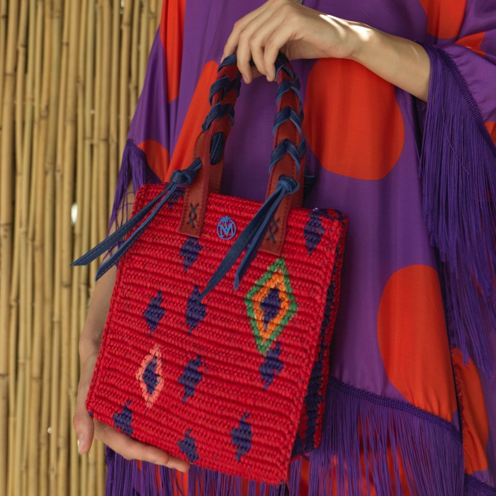 SPOT IN PURPLE 60’s CROCHET PANAMA BAG