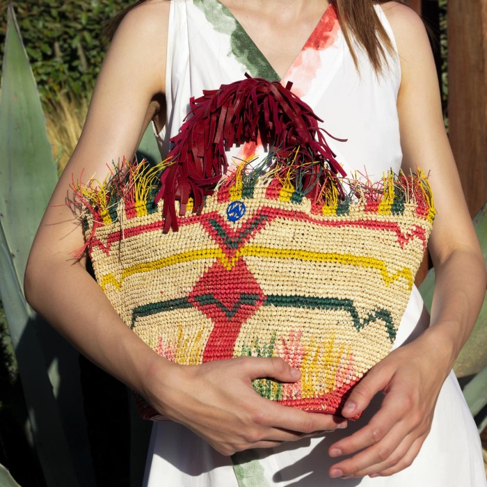 ZIG ZAG CROCHET PANAMA BAG