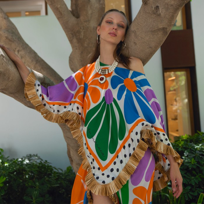 60’s DOTS FLOWERS SILK BLOUSE